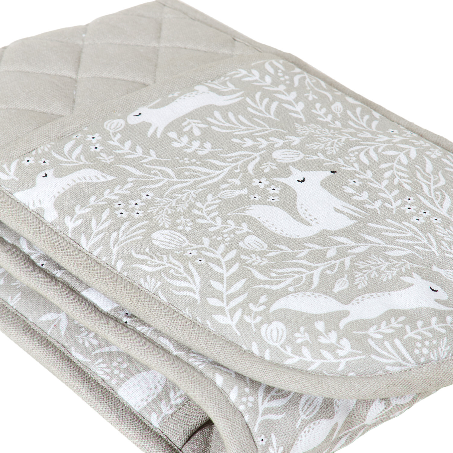 Woodland Double Oven Gloves - Grey Image 4