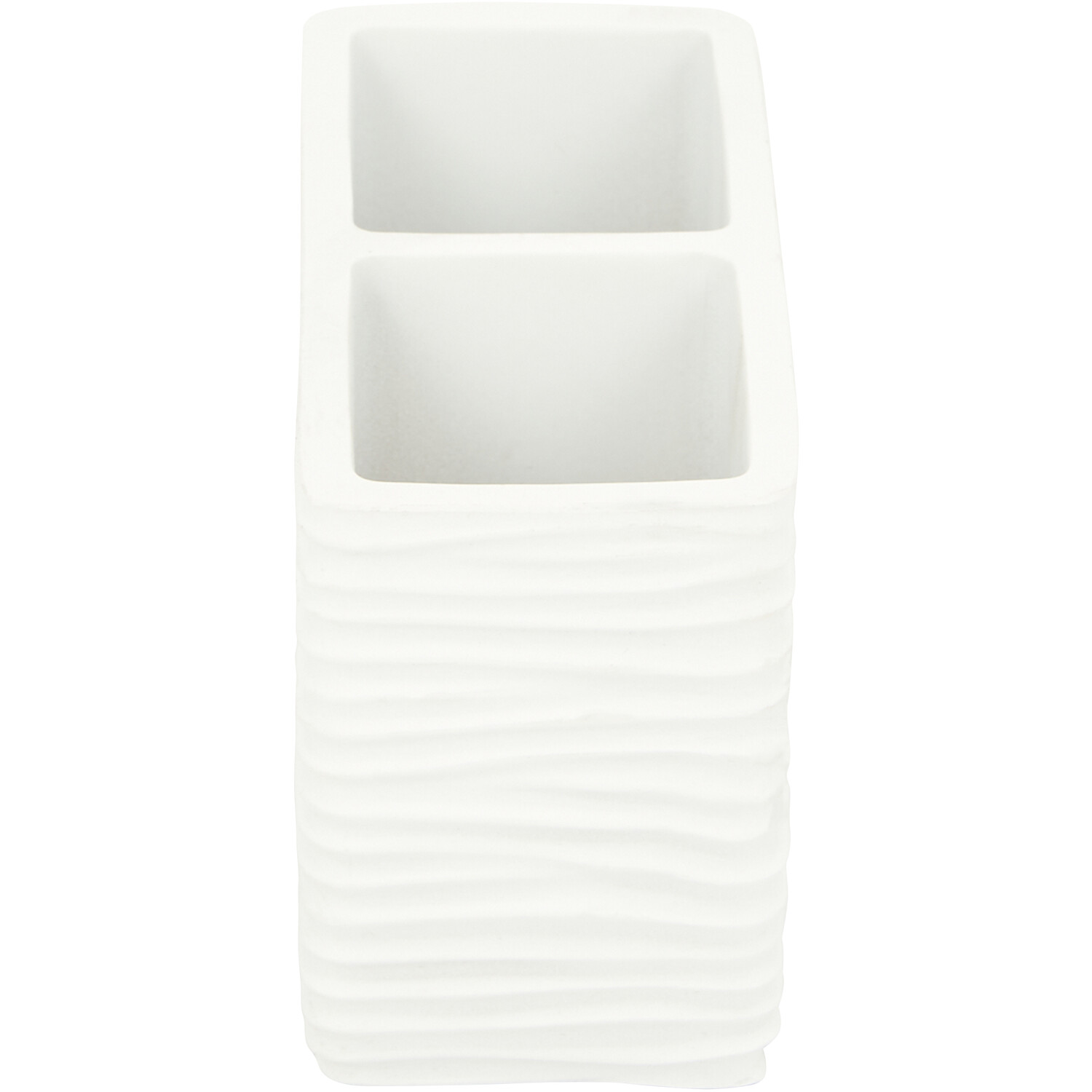 Bali Wavy Toothbrush Holder - White Image 2