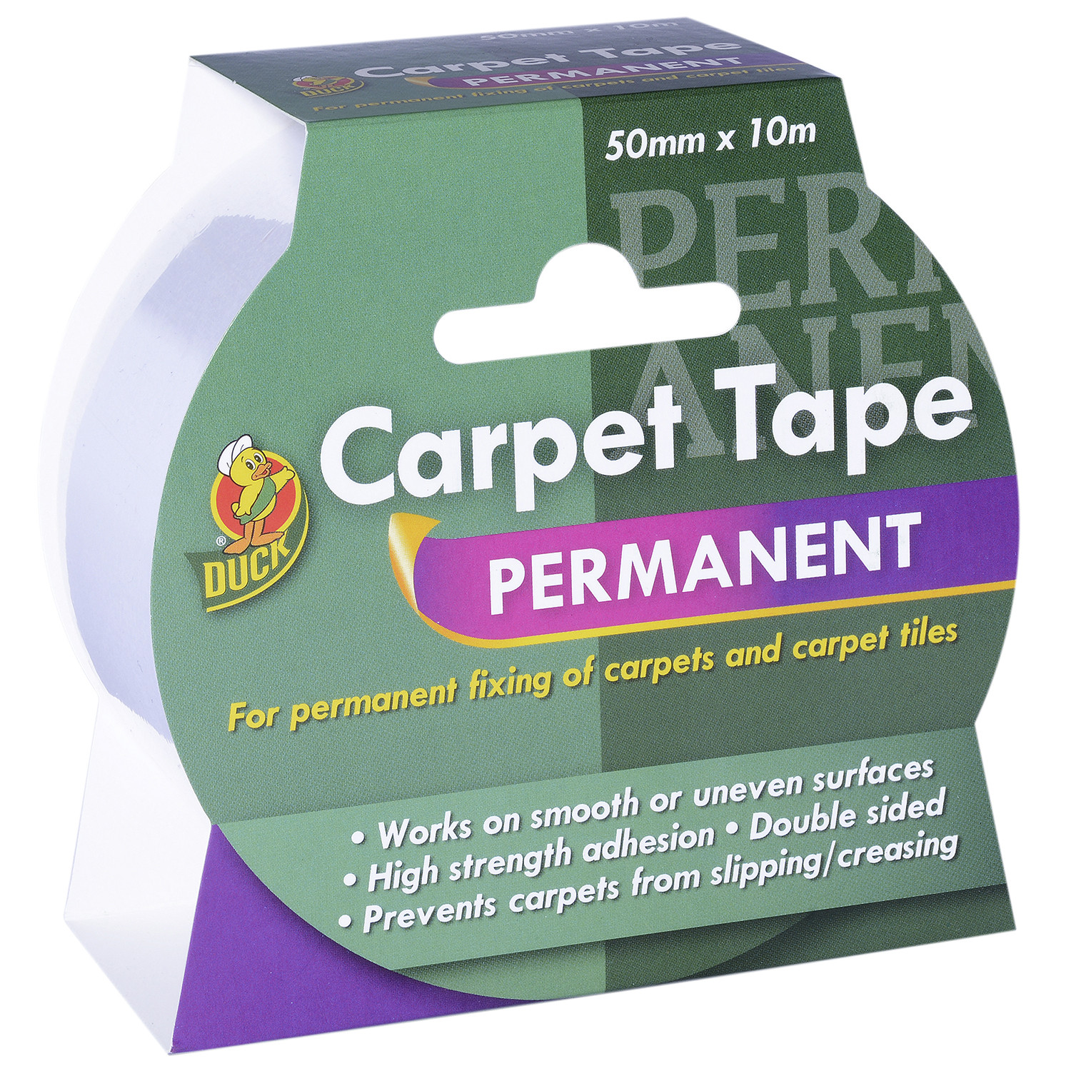 Duck 50mm x 10m Permanent Carpet Tape Image 2