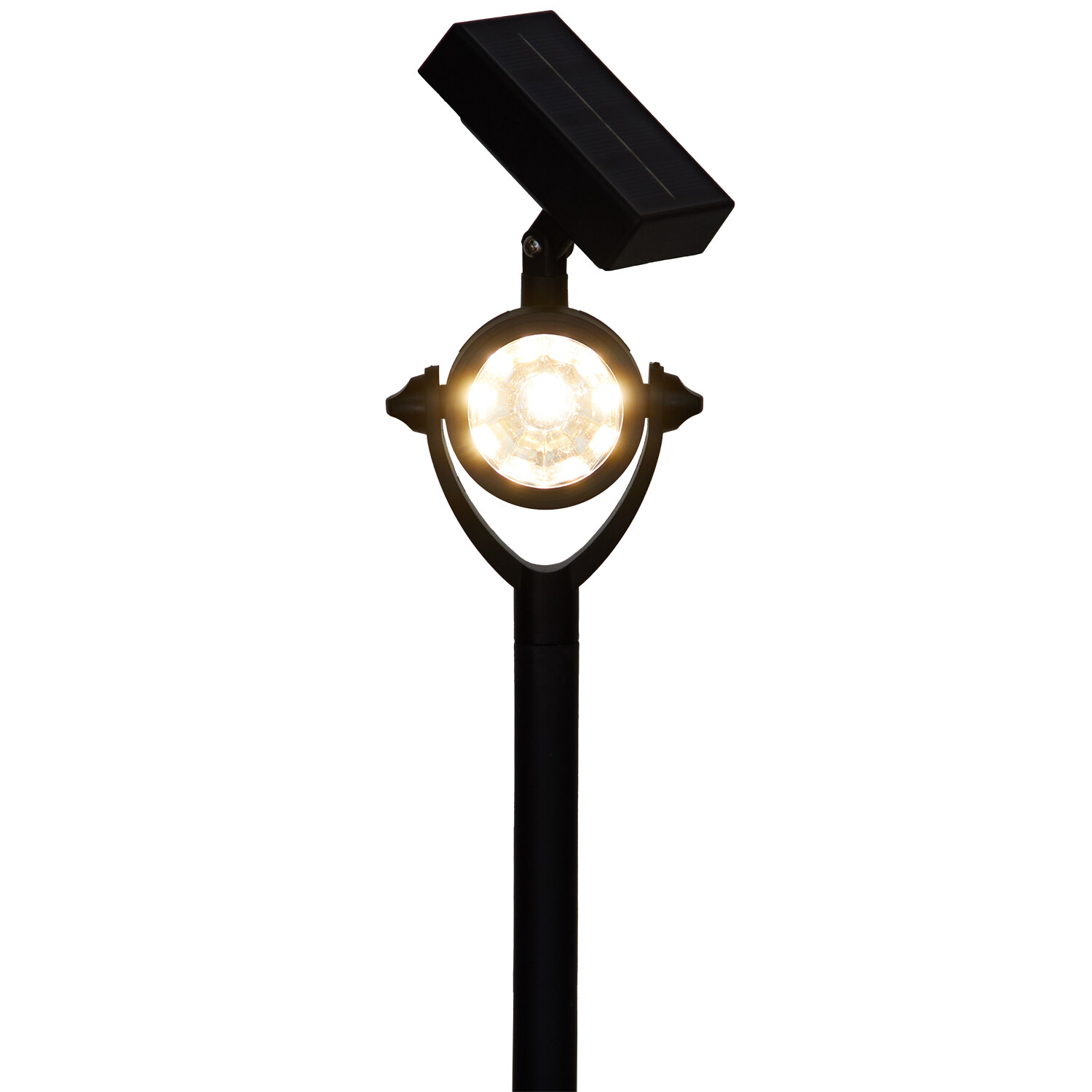 Pack of 4 Solar Spot Stake Lights - Black Image 4
