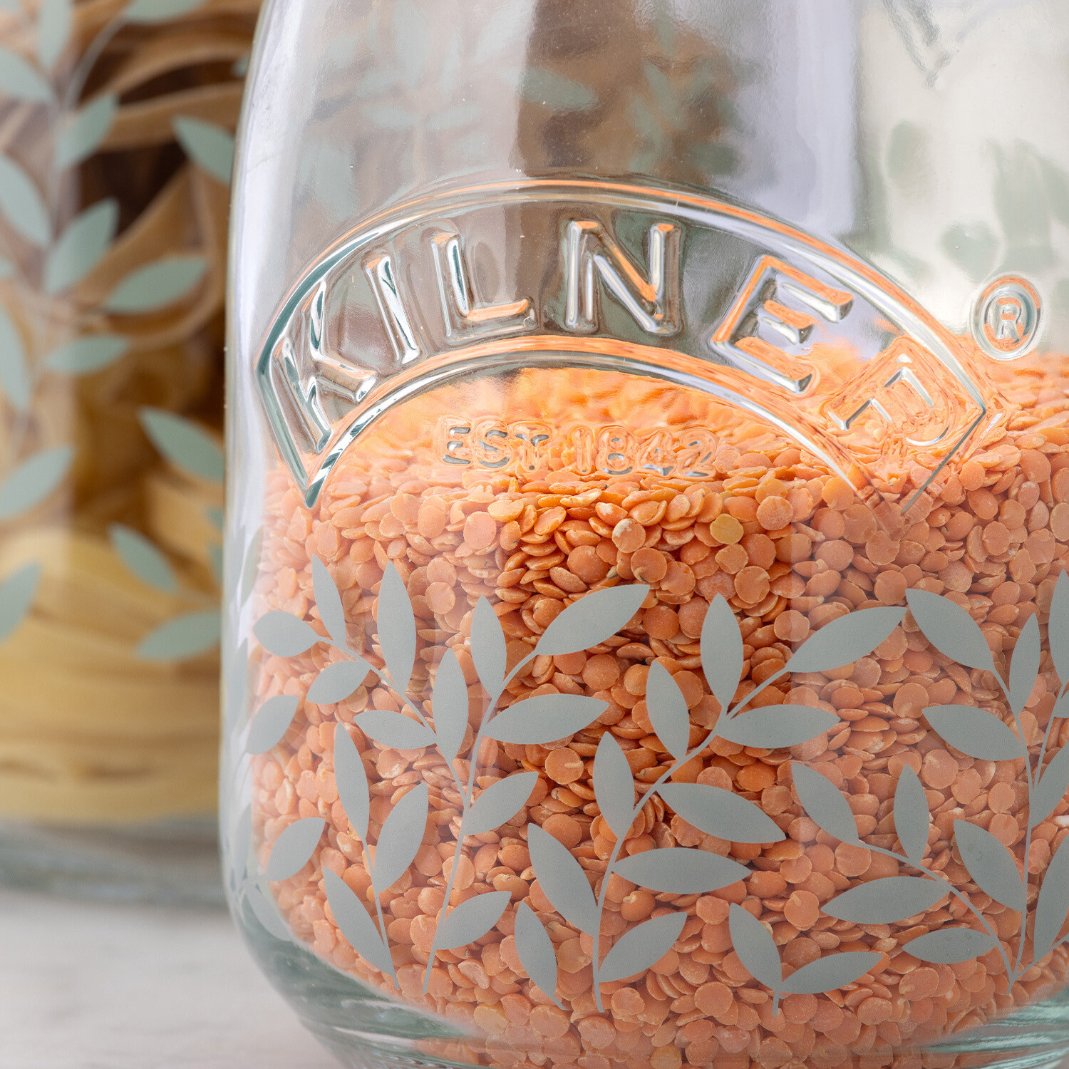 Kilner Botanical Push Top Jar - Clear / 1l Image 4