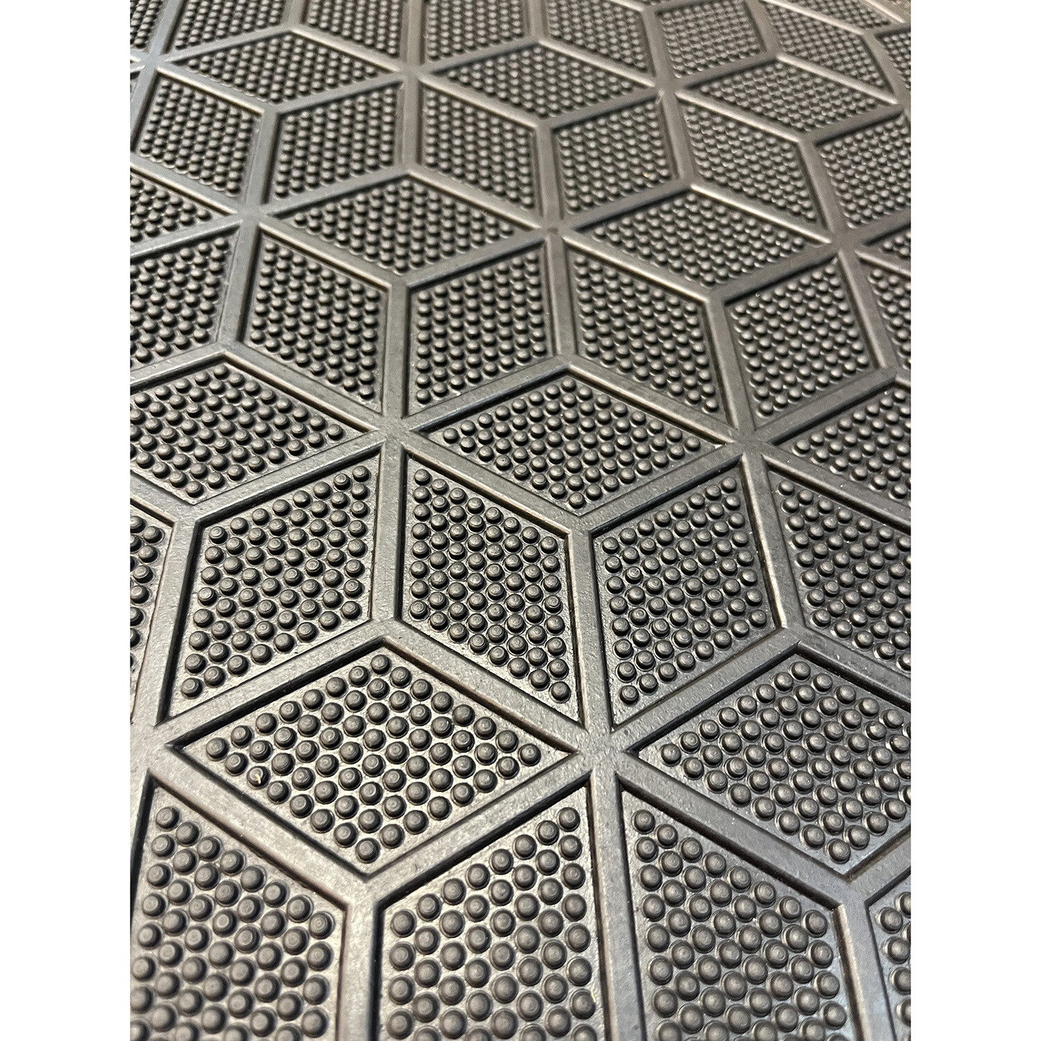 Rubber Geo Doormat - Black Image 3