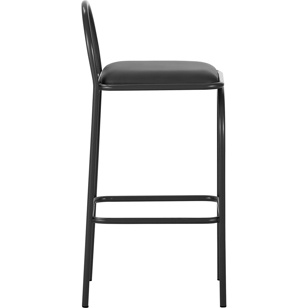 Rounded Barstool Black  - Black Image 4