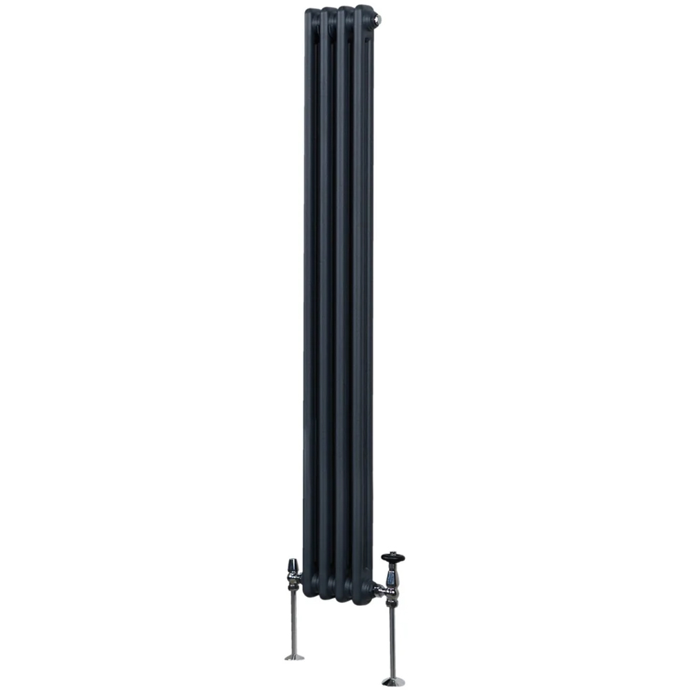 Monster Shop 2121 BTU Anthracite Grey Traditional 2 Column Radiator 1800 x 202mm Image 3