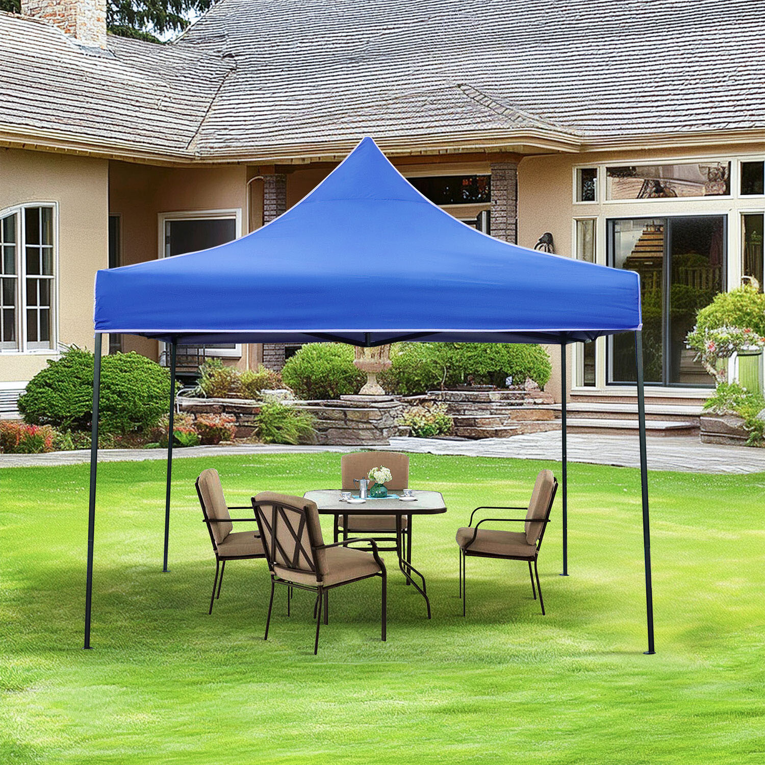 Folding Gazebo 3 x 3m  - Blue Image 2