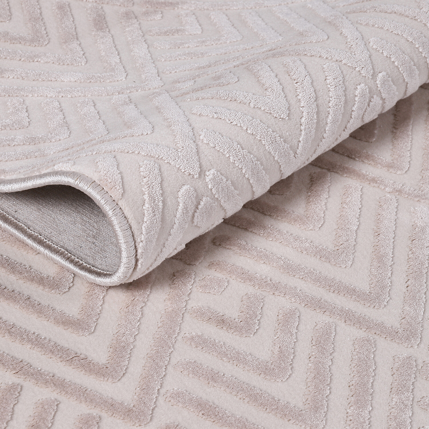 Gloria Lux Geo Rug - Neutral / 140cm Image 3