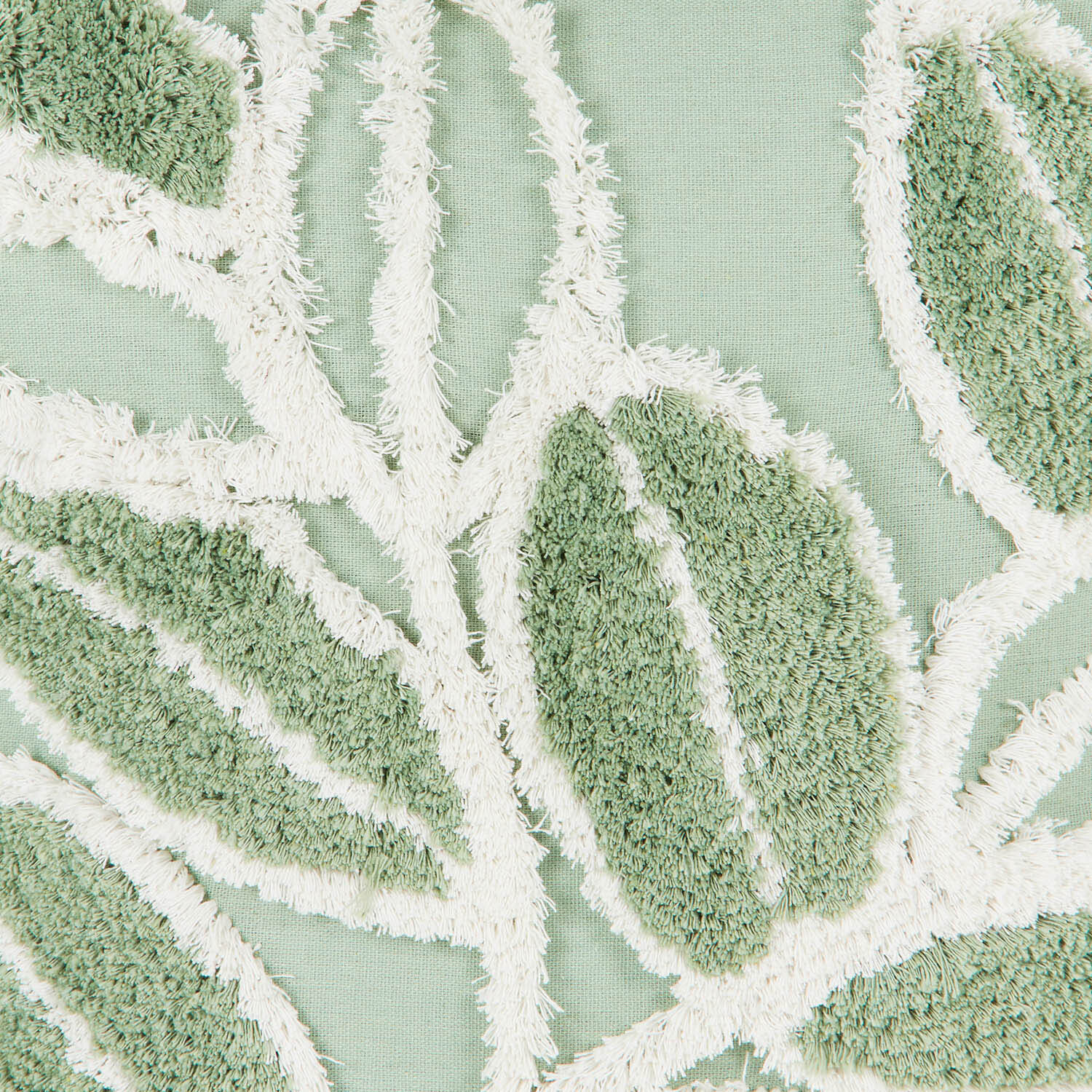 Izara Leaf Tufted Cushion - Green Image 3