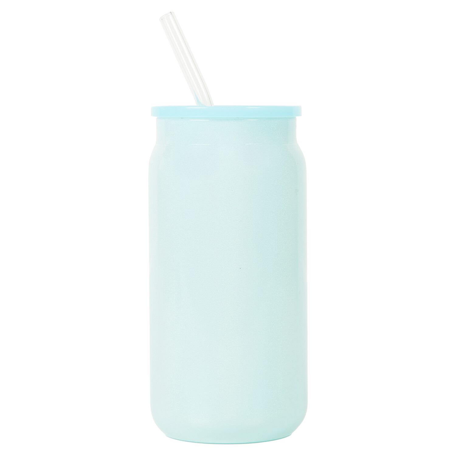 Glass Drinking Jar with Plastic Lid - Multicolour Image 5