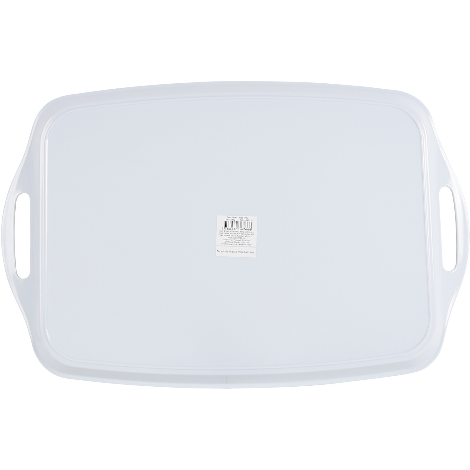 Gold Heart Large Tray - White Image 3