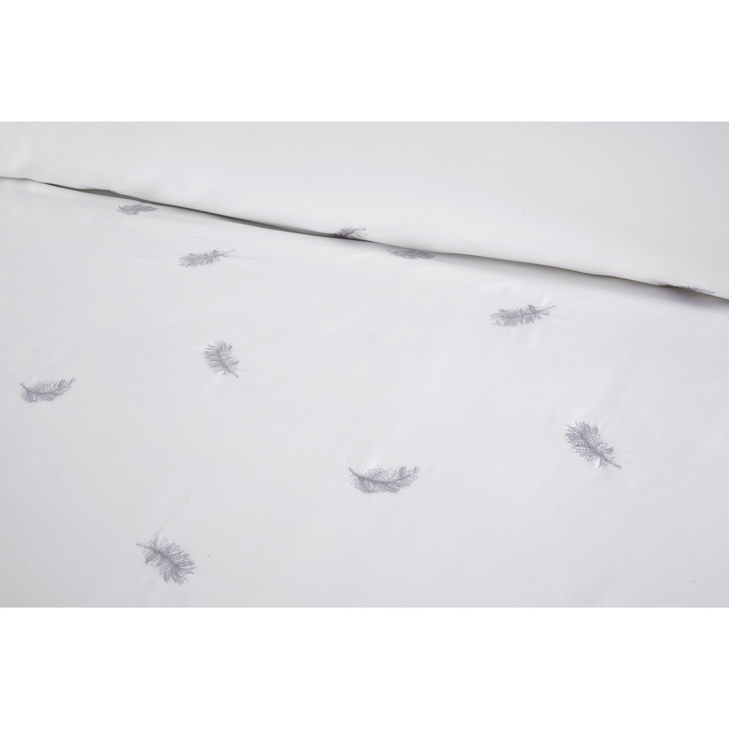 Norah Embroidered Duvet Set White Db - White / Single Image 4