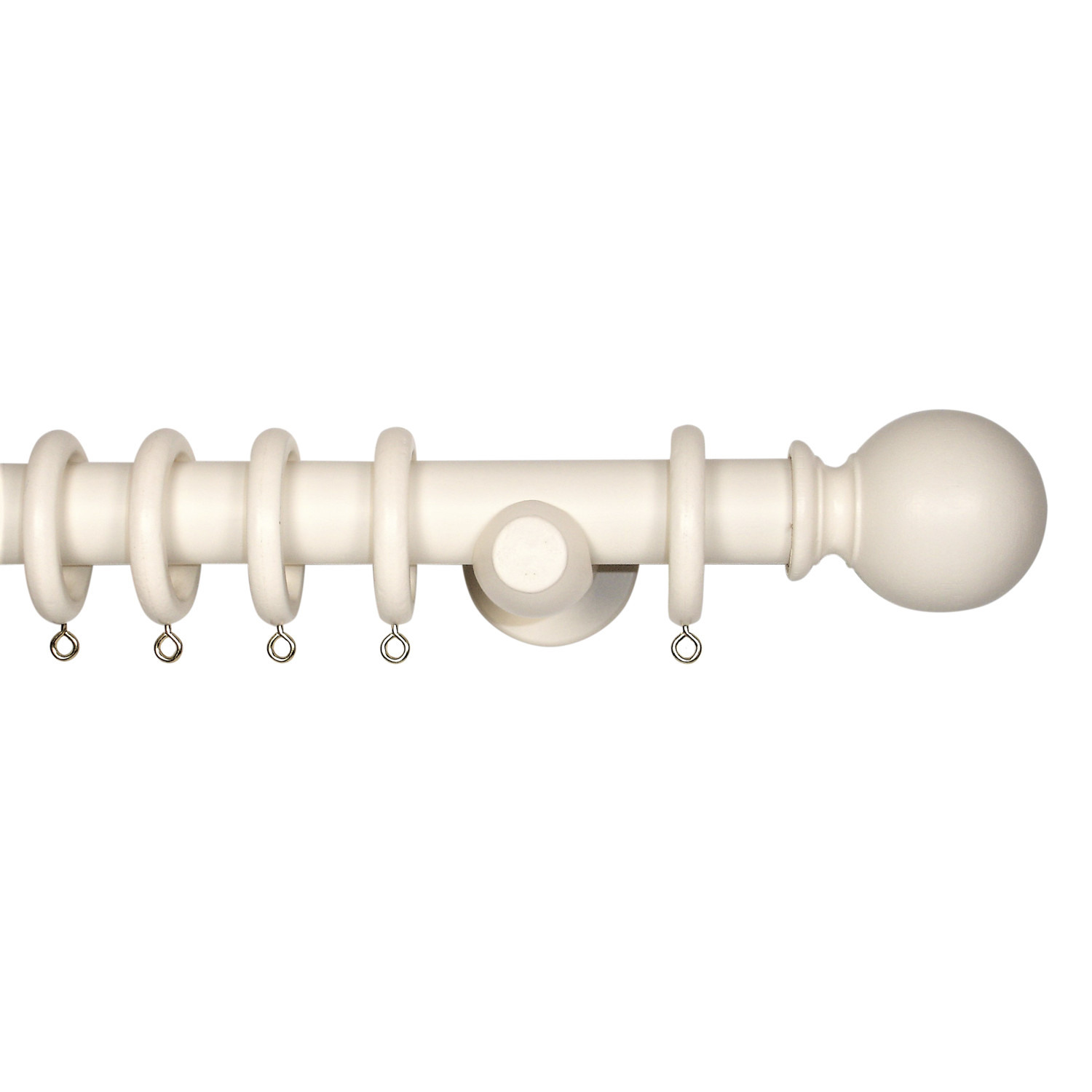 Richmond 180cm White Curtain Pole Image 2