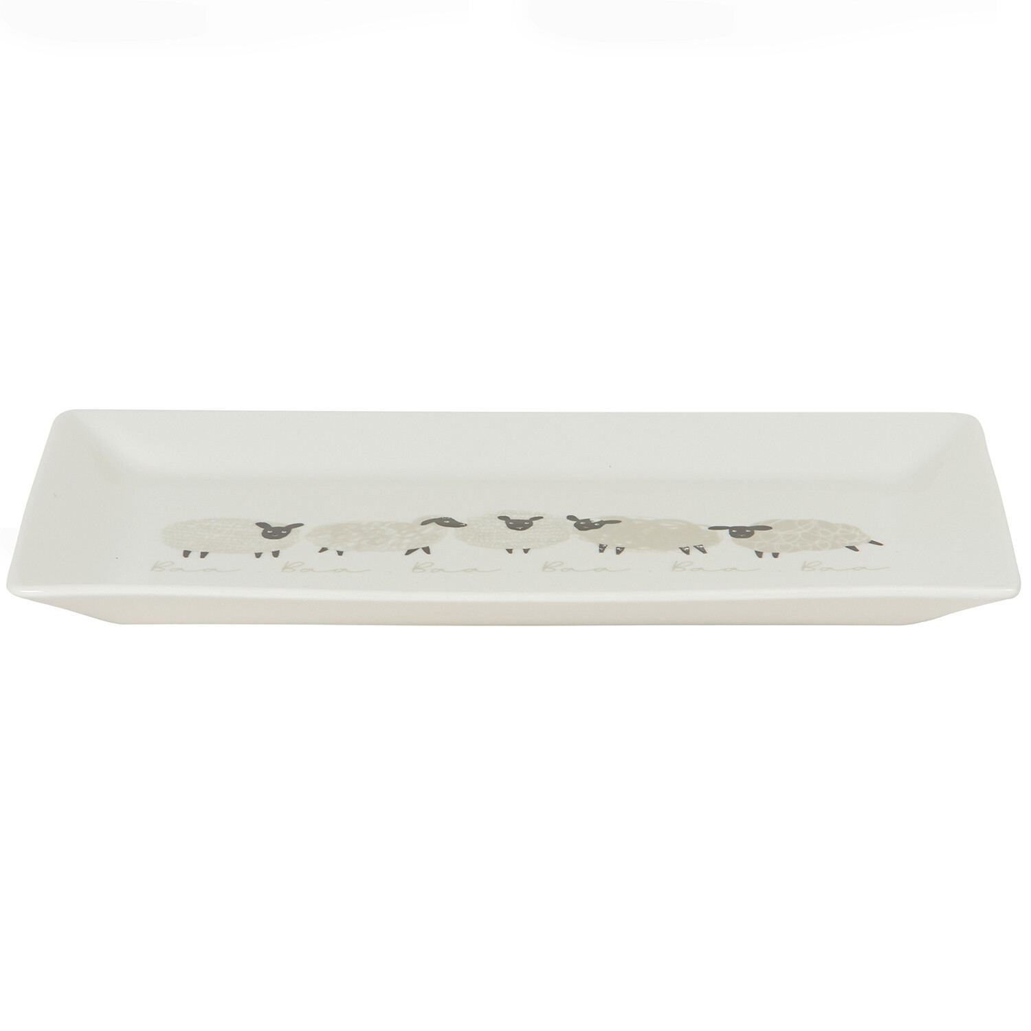 Highland Flock Large Rectangular Platter - White Image 3