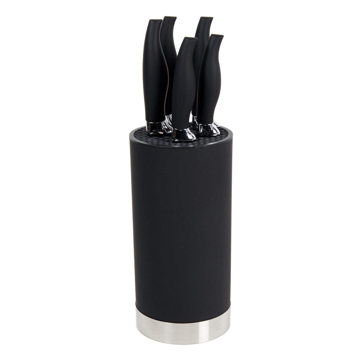 MY Kitchen 5-Piece Knife Block Set - Black Image 4