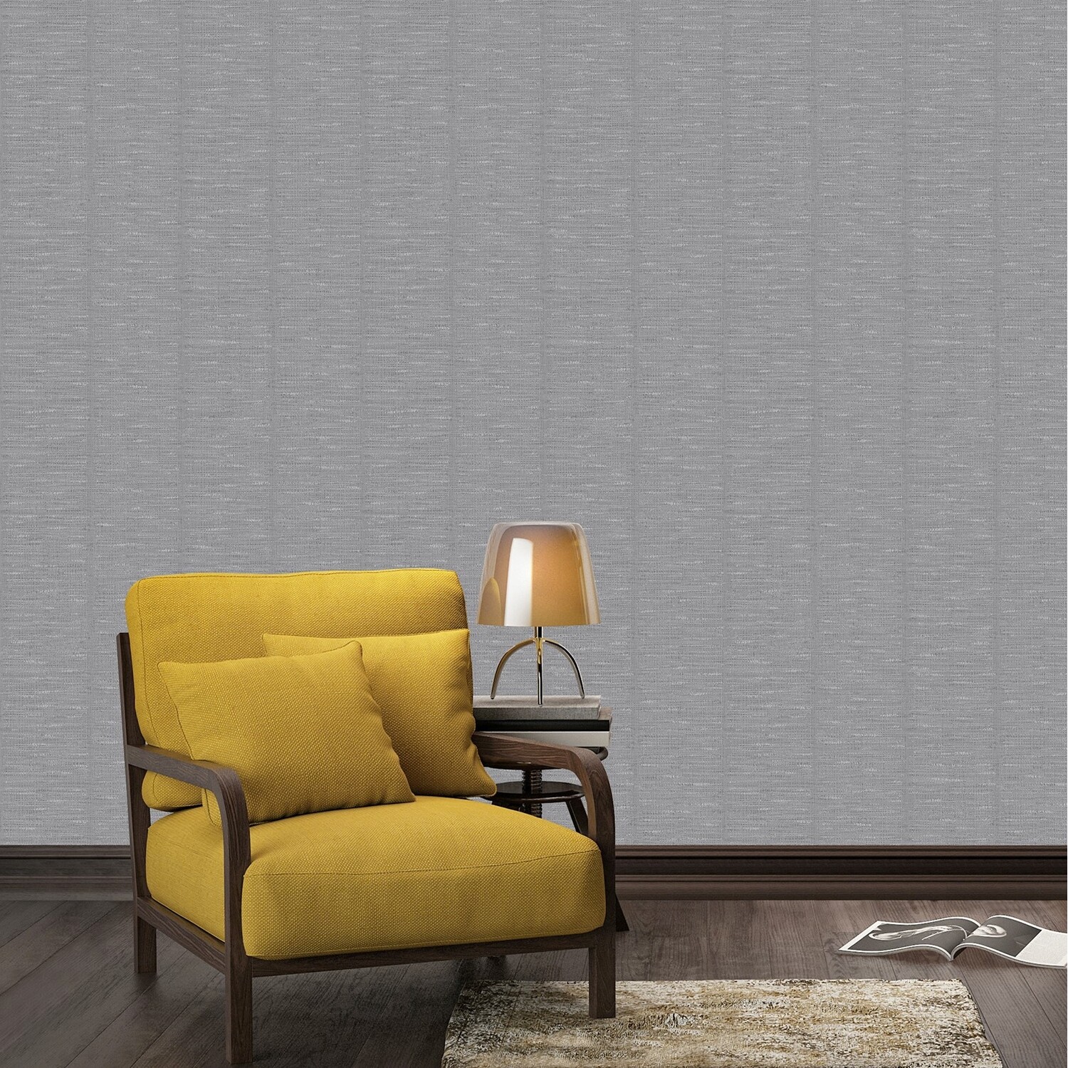 Grandeco Elune Michal Wallpaper - Dark Grey Image 2