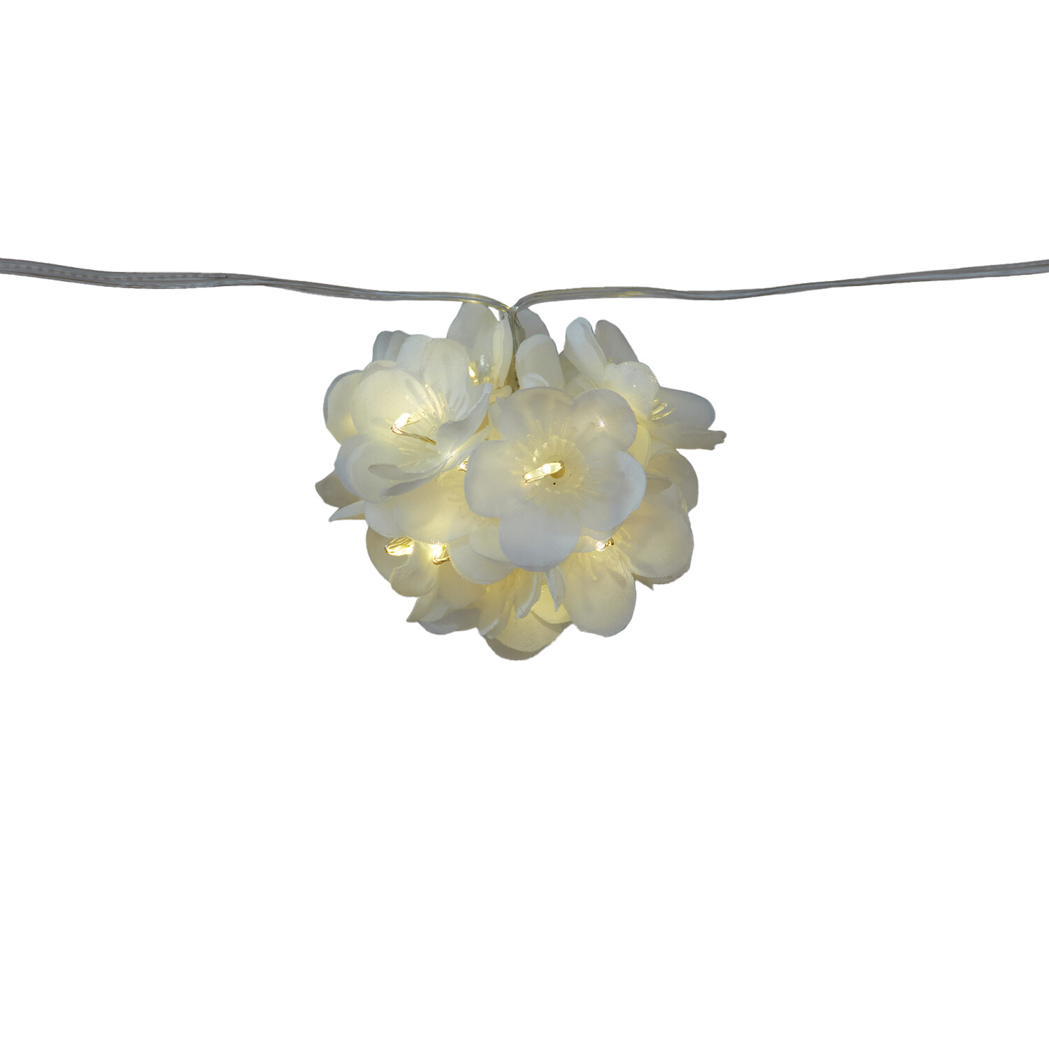 10 Solar Flower Bouquet String Lights - White Image 4