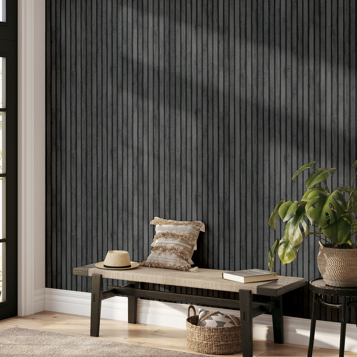 Wood Slats Wallpaper - Grey Image 3