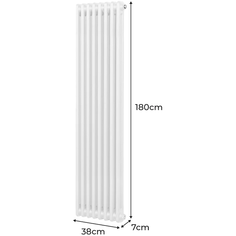Monster Shop 4239 BTU White Traditional 2 Column Radiator 1800 x 382mm Image 6