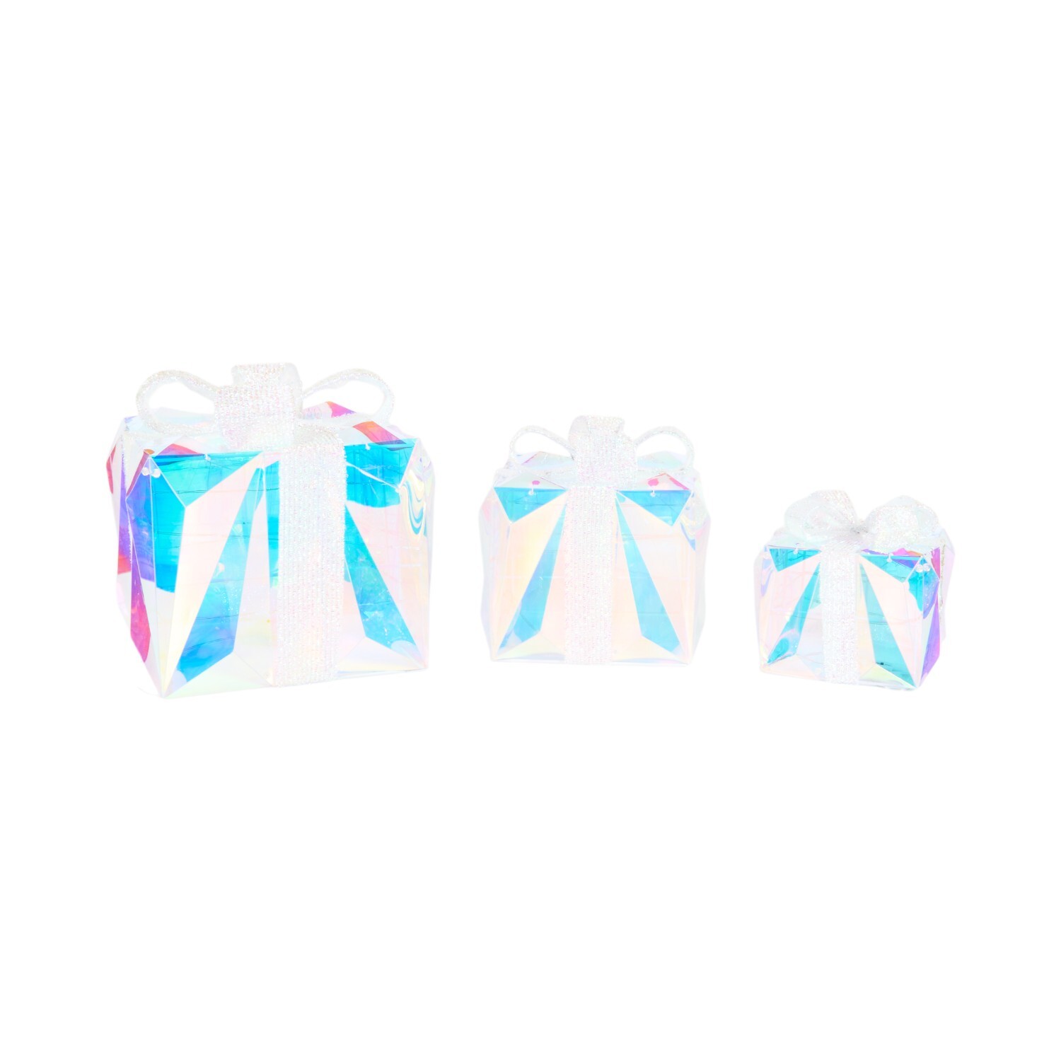 Set of 3 LED Iridescent Presents Image 5