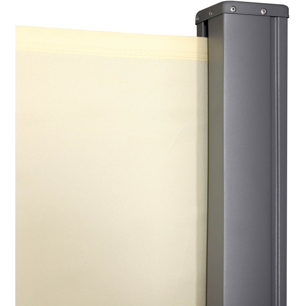 Outsunny 3x1.8M Retractable Side Awning Screen Fence Patio Privacy Divider Cream Image 7
