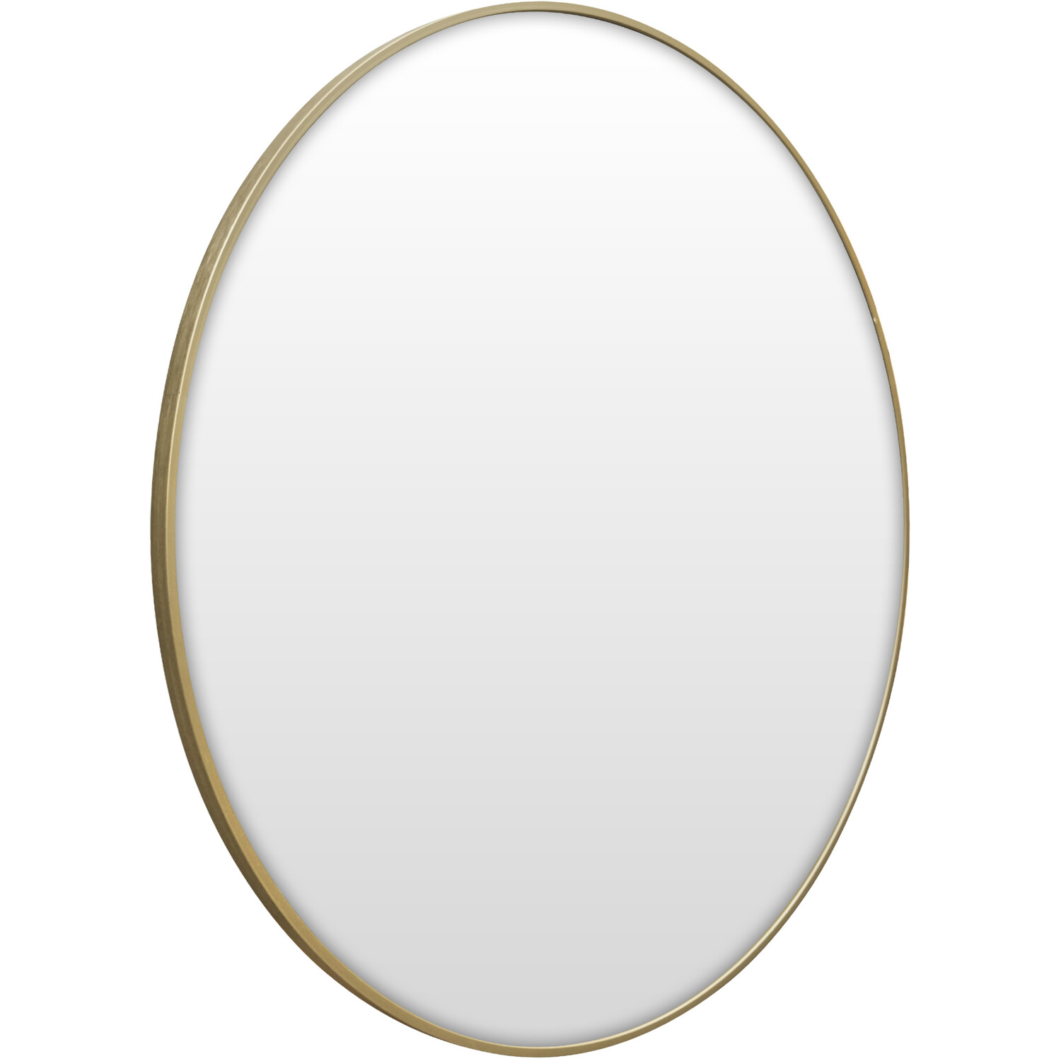Round Metal Mirror Gold 76cm Image 3
