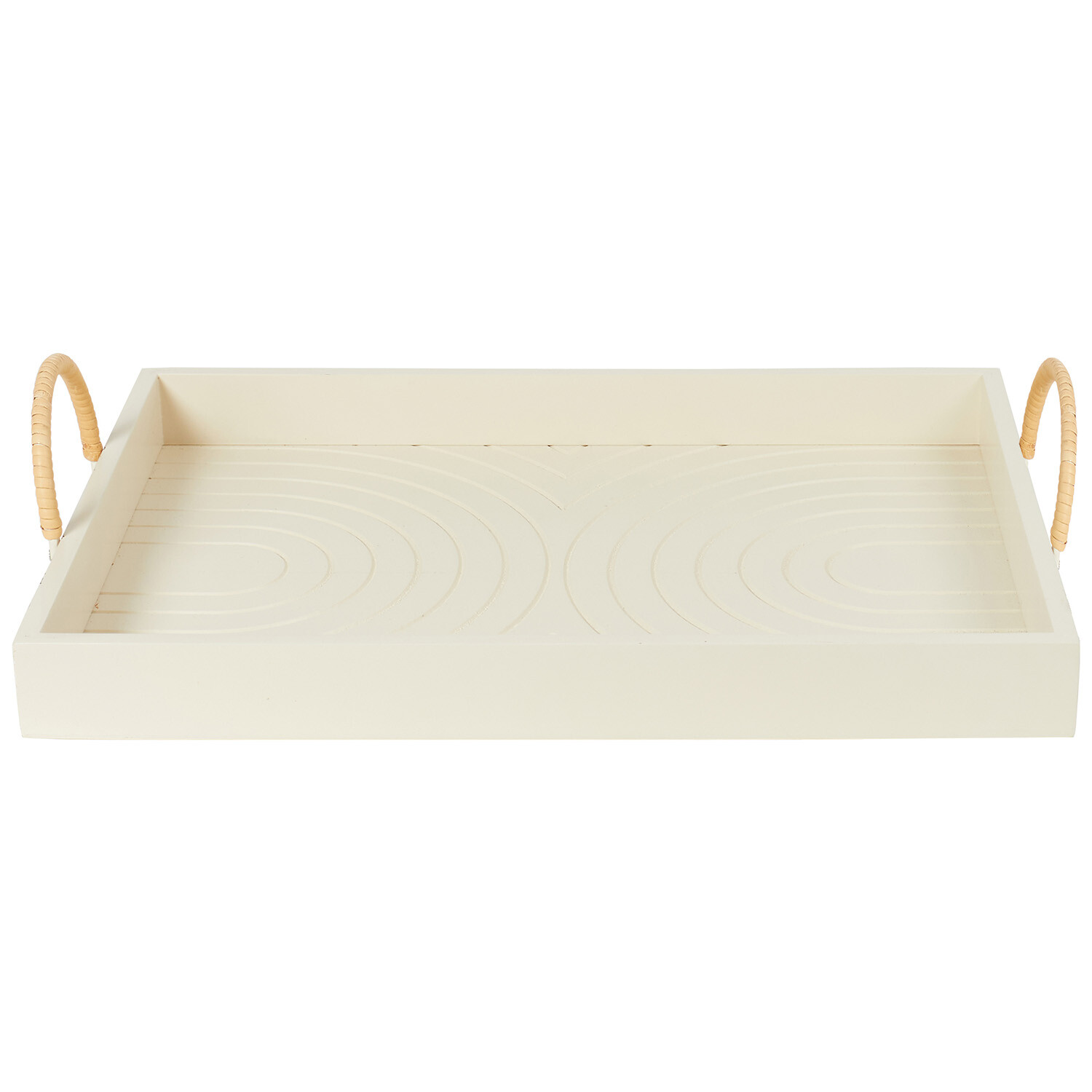 Orla Wooden Tray - Cream Image 3