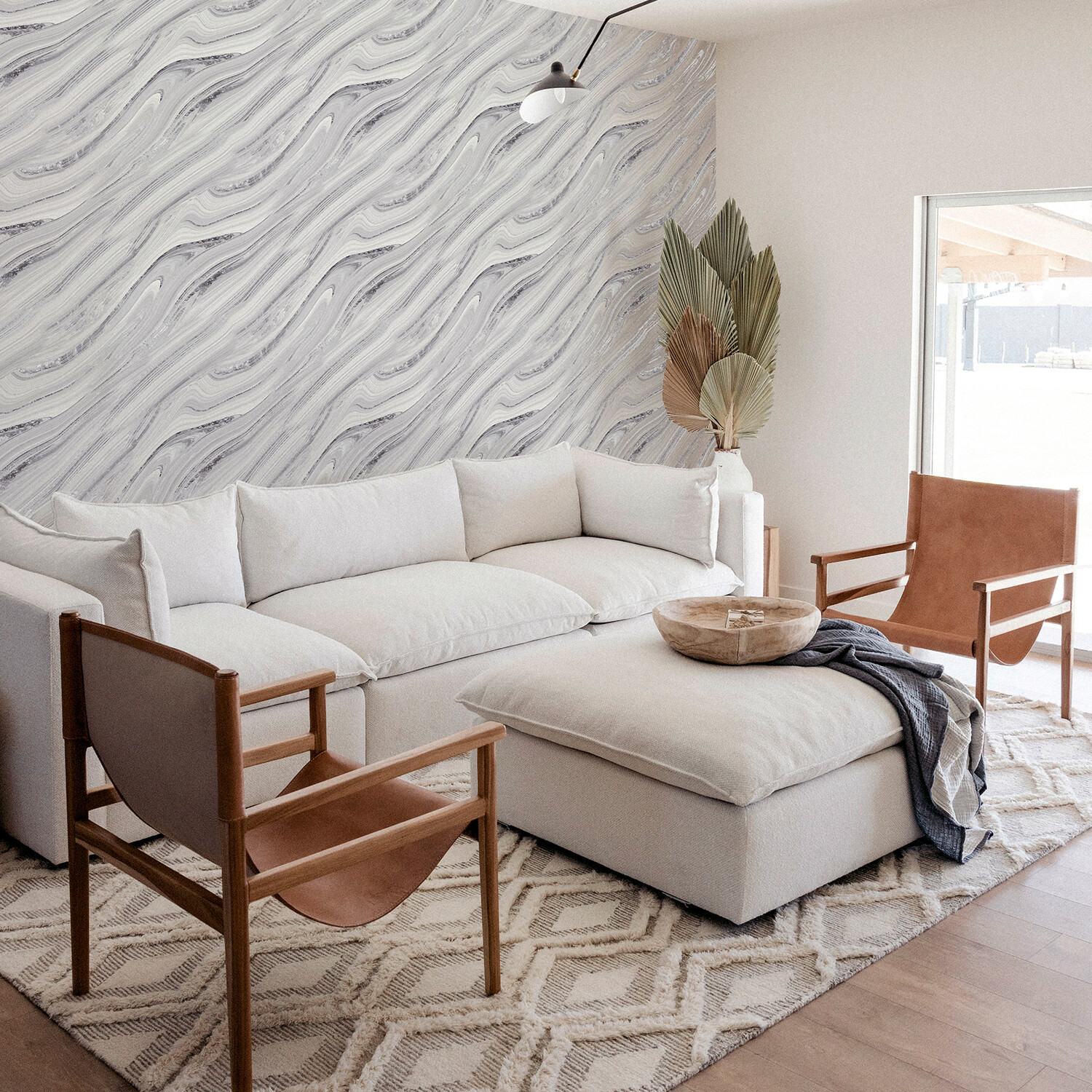 Soft Mineral Wallpaper - Silver Image 2