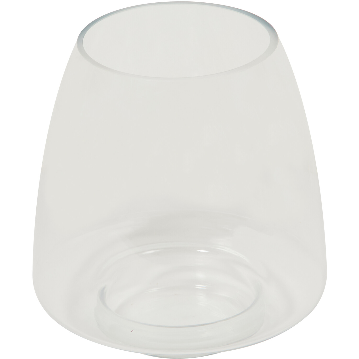 Glass Hurricane with Wooden Base Image 4