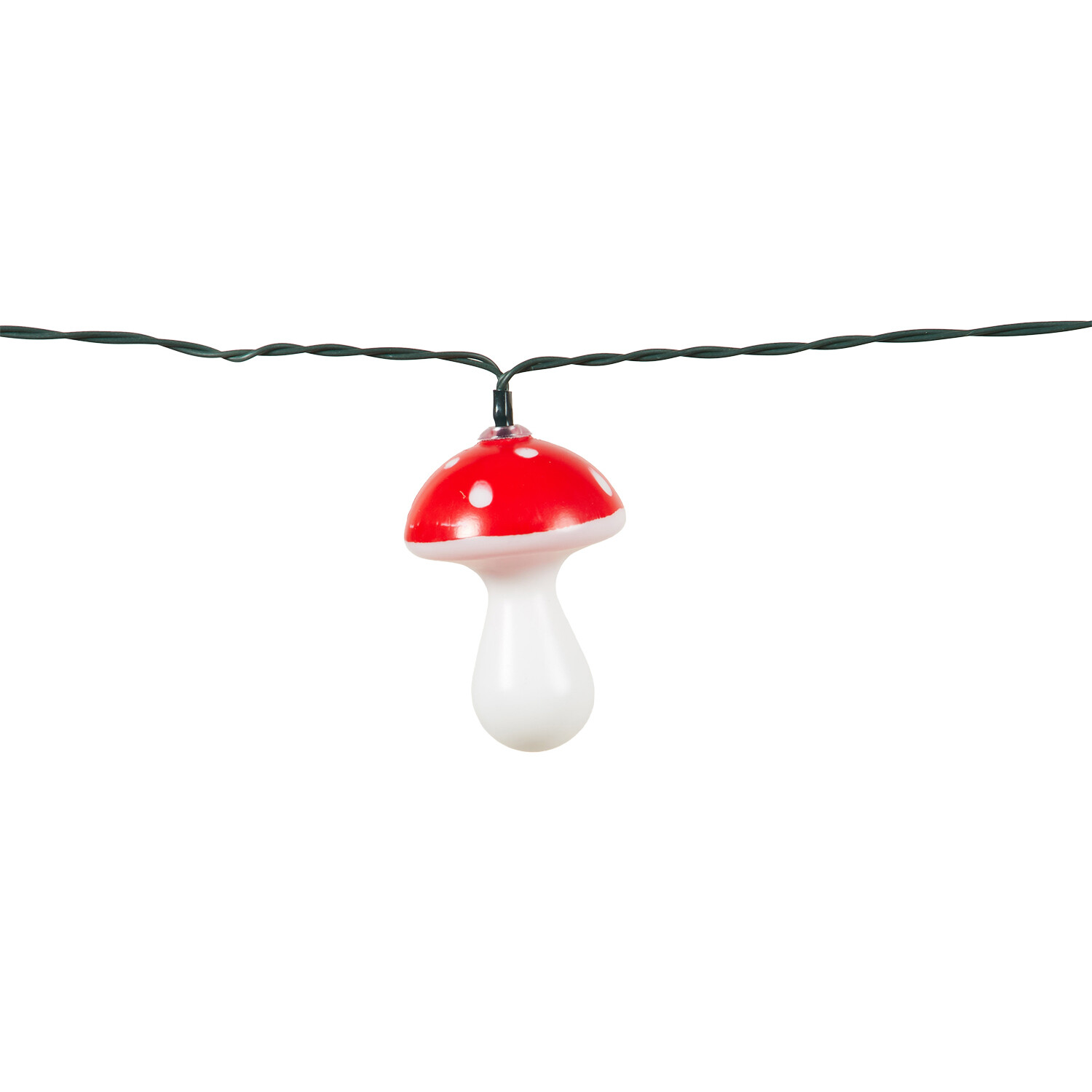 20 LED Solar Mushroom String Lights - Red Image 4