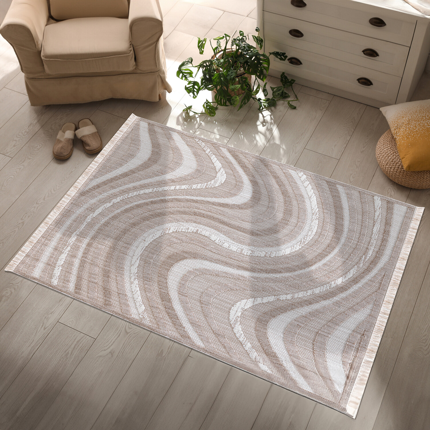 Broadway Wave Rug Natural 160cm Image 2