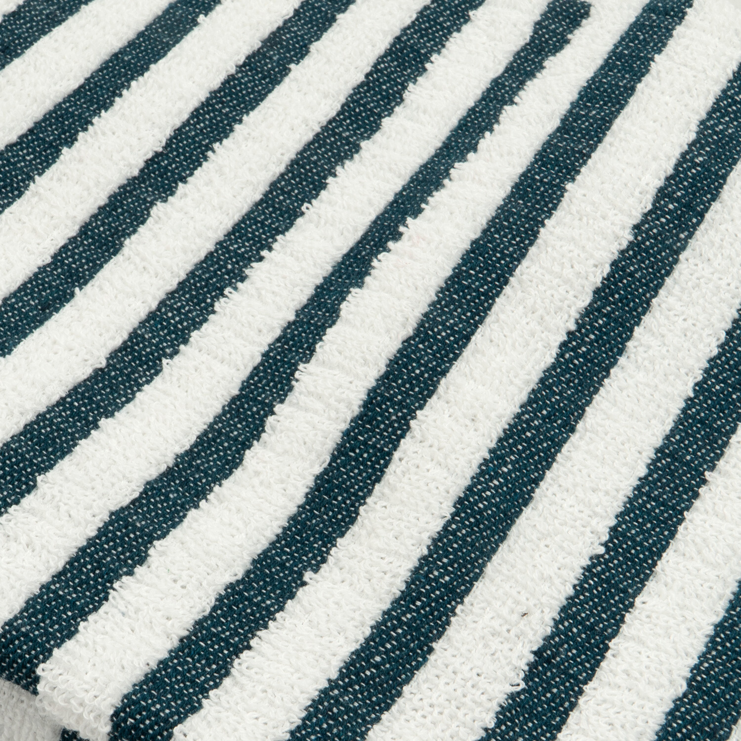 Divante Pack of 2 Striped Terry Kitchen Towels - White & Navy Image 2
