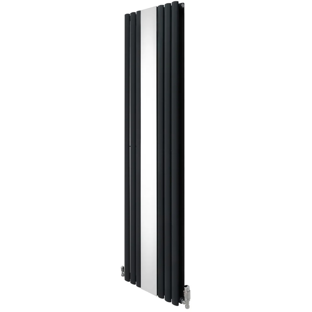 Monster Shop 5009 BTU Anthracite Grey Oval Mirror Radiator and Valves 1800 x 500mm Image 3