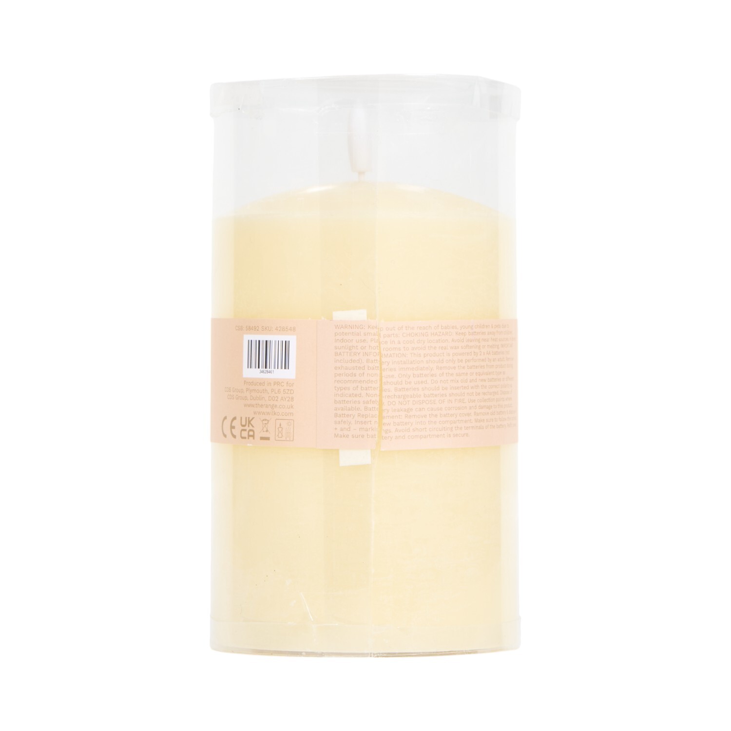 Natural Domed LED Candle - Natural / 15cm Image 2