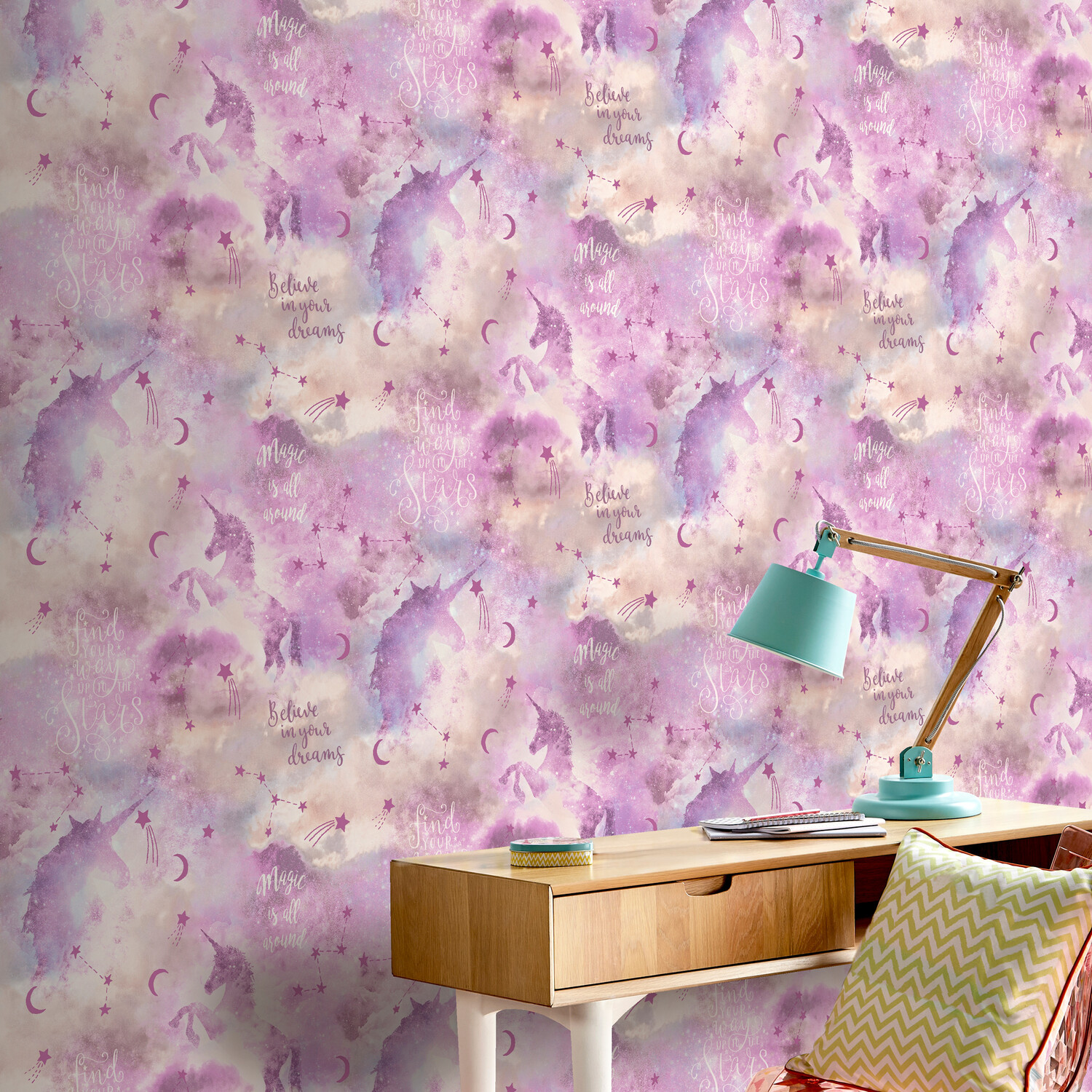 Galaxy Unicorn Wallpaper - Multicolour Image 3