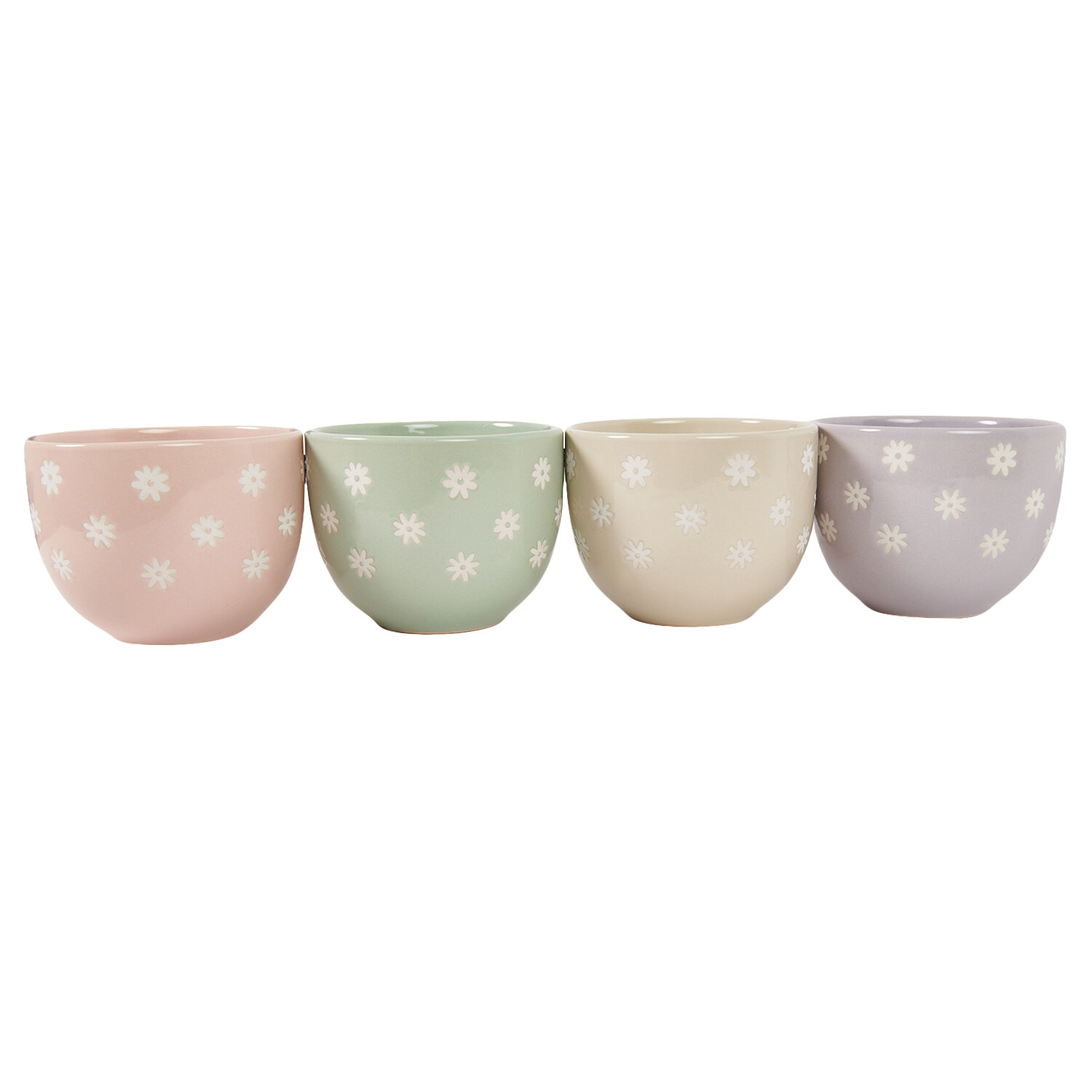 Pack of 4 Daisy Coloured Mugs - Multicolour Image 8
