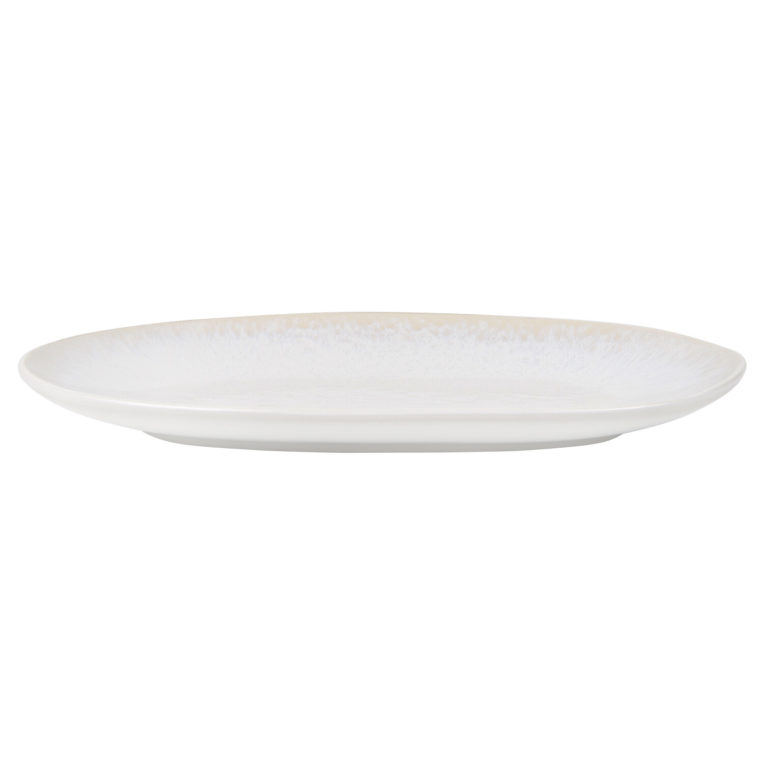 White Textured Serving Platter - White Image 3
