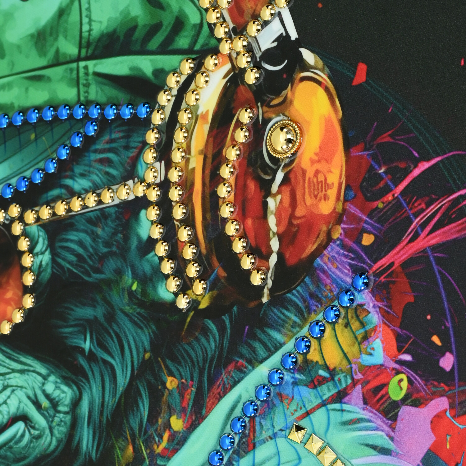 Bright Monkey Music Framed Canvas Image 2