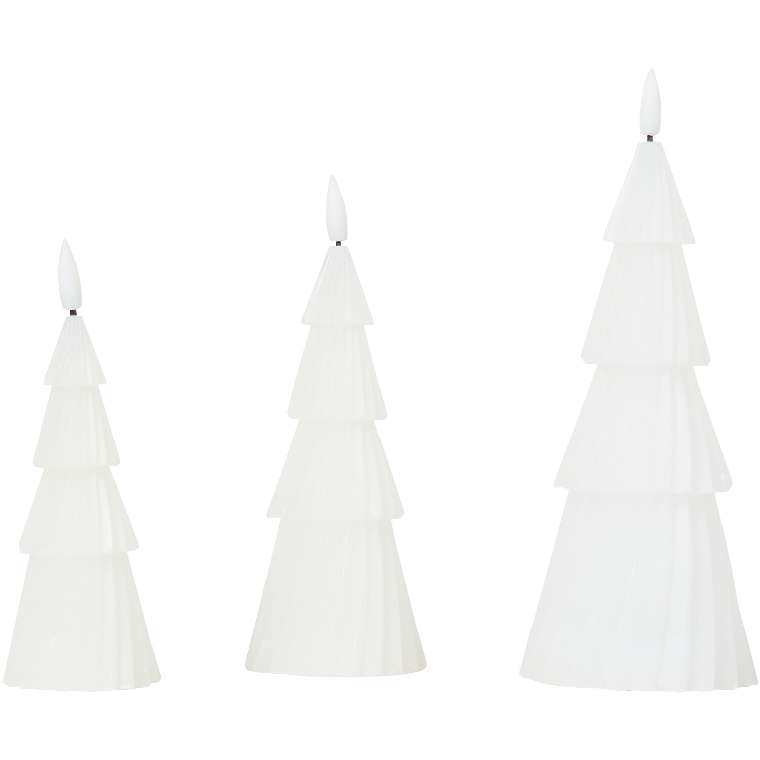 Set of 3 Tree Shaped LED Candles Image 2