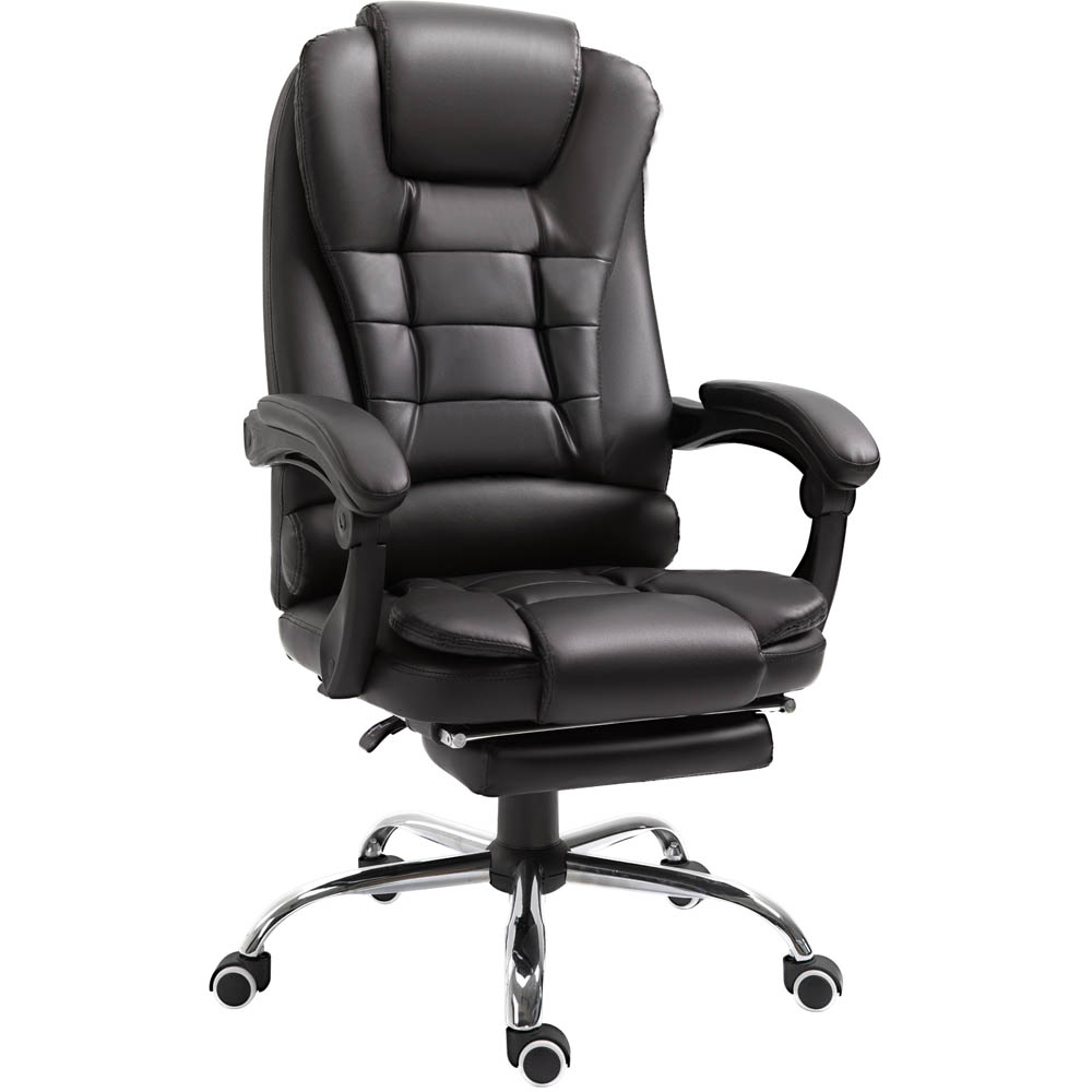 Portland Brown PU Leather Swivel Executive Office Chair Dark Brown Image 2