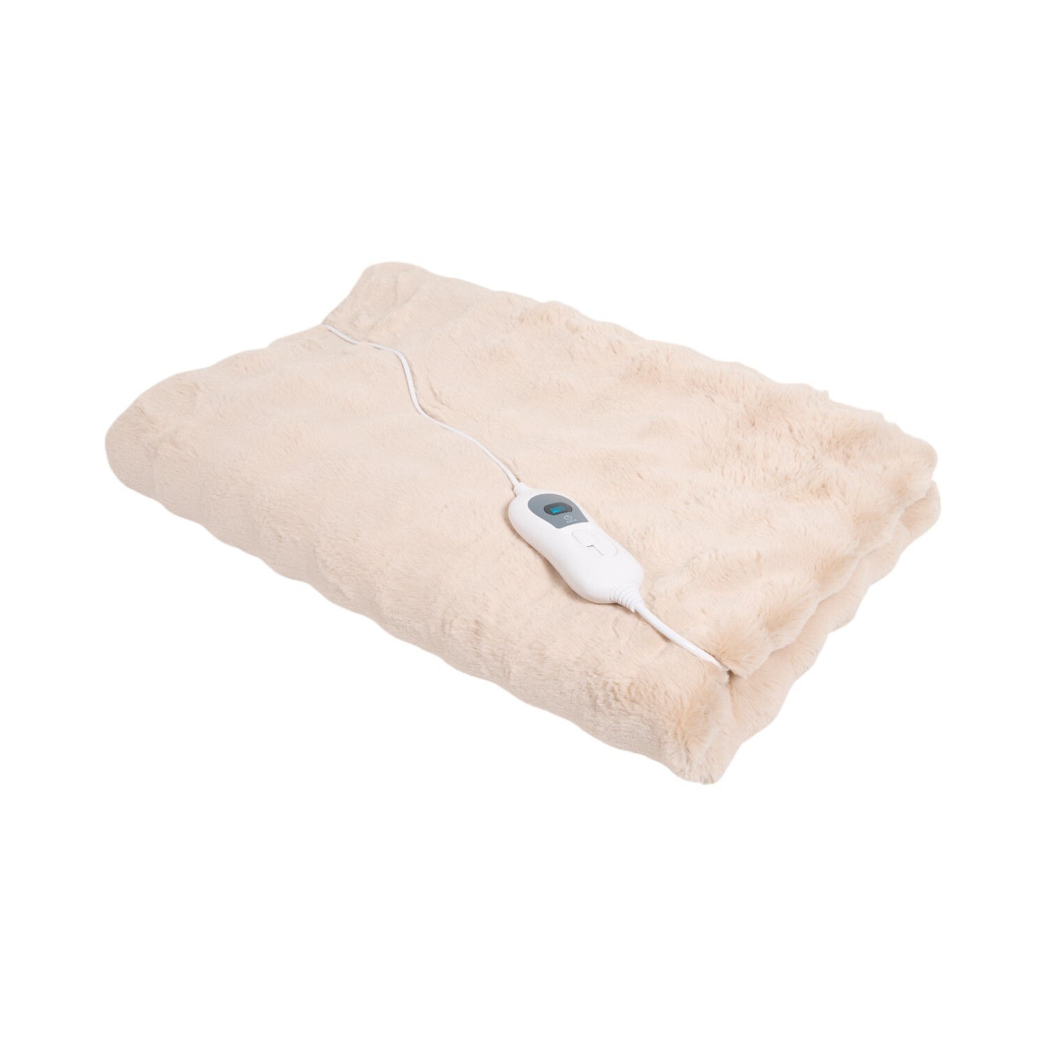 Electric Faux Fur Throw Champagne Image 2