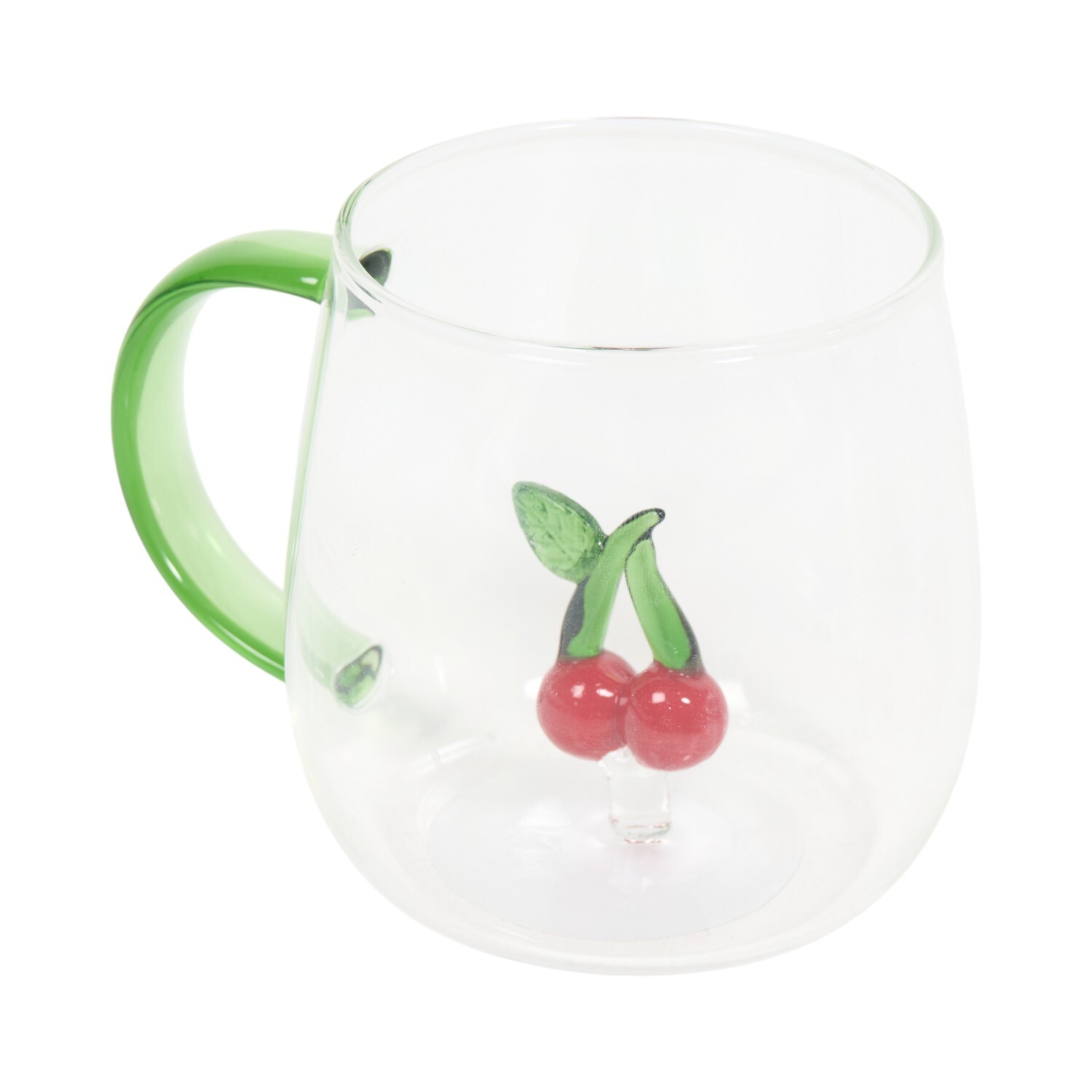 3D Heart or Cherry Glass Mug Image 8