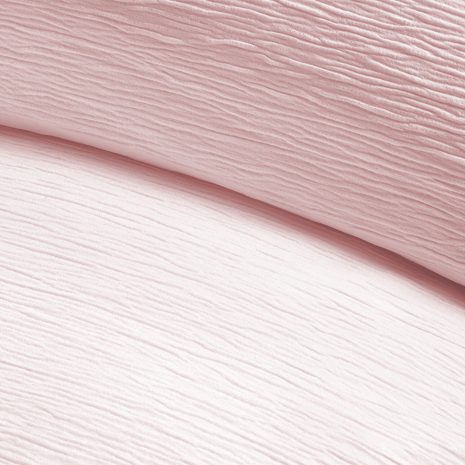 My Home Milan Textured Duvet Cover and Pillowcase Set - Blush / Superking Image 3