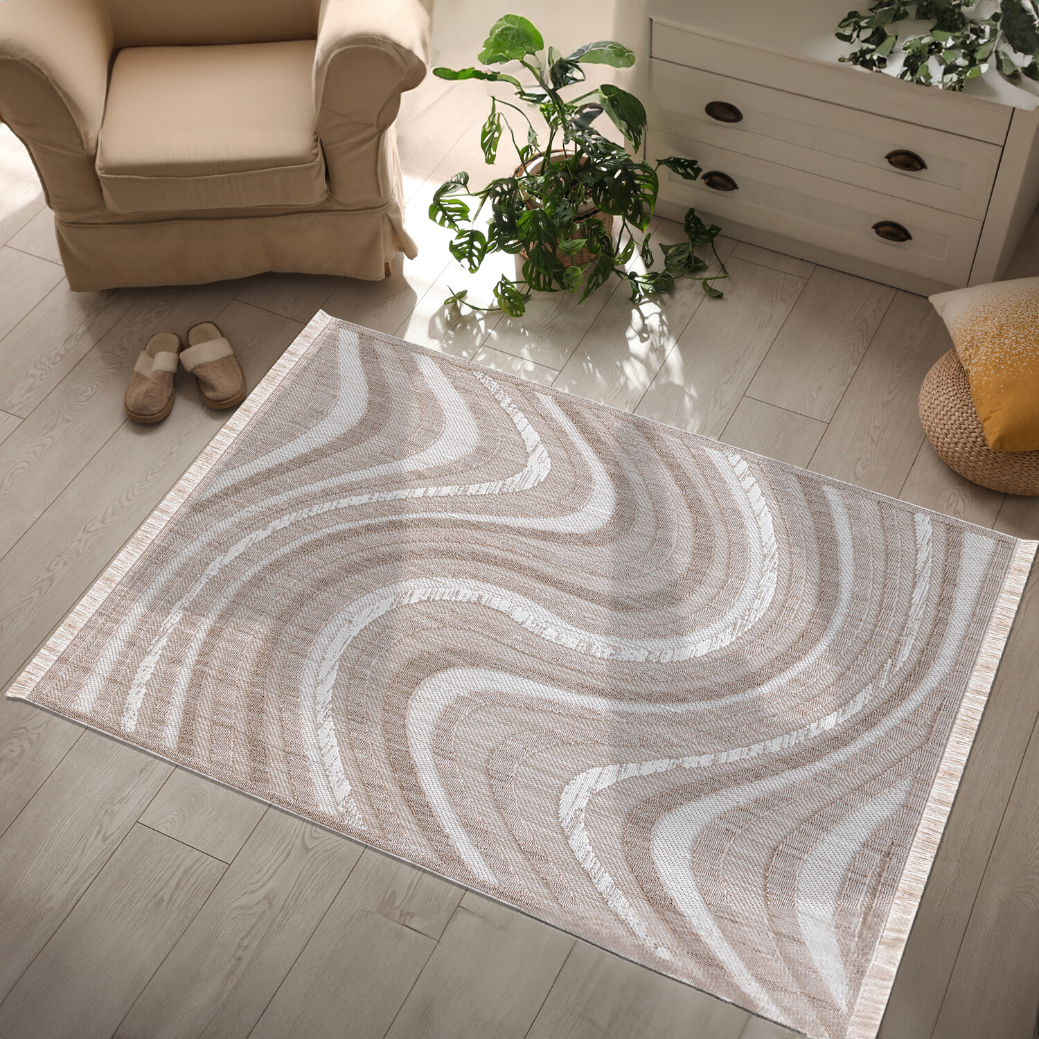 Broadway Wave Rug  - Neutral Image 2