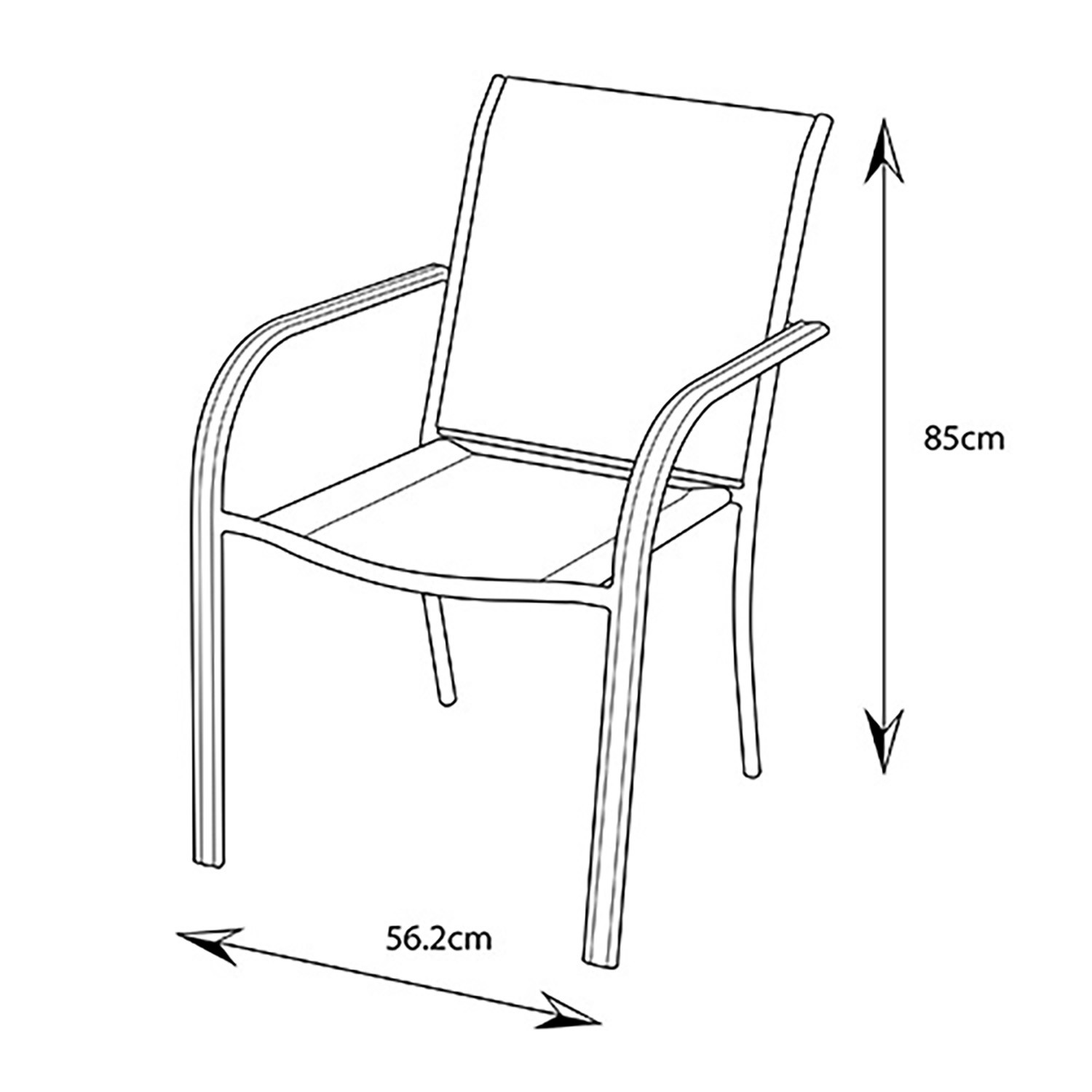 Malay Rio Sling Chair - Grey Image 3