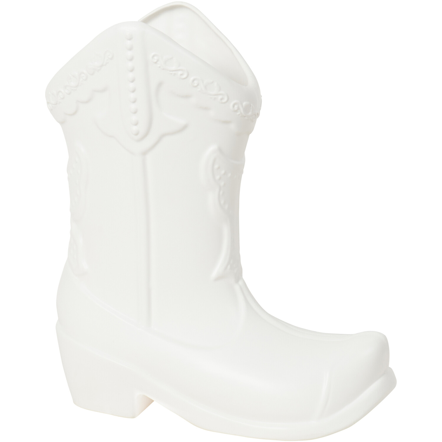 Cowboy Boot Vase 26cm - White Image 4