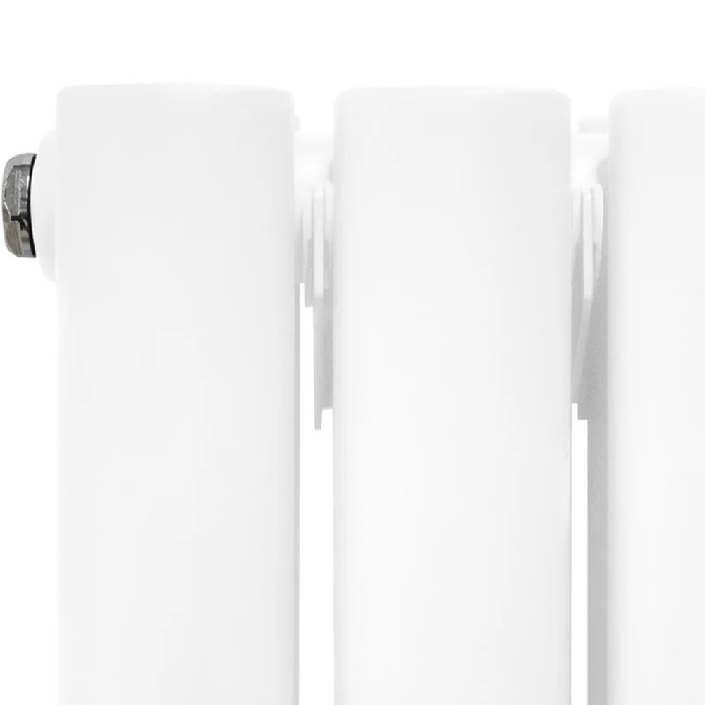 Monster Shop 5009 BTU White Oval Mirror Radiator and Valves 1800 x 500mm Image 4