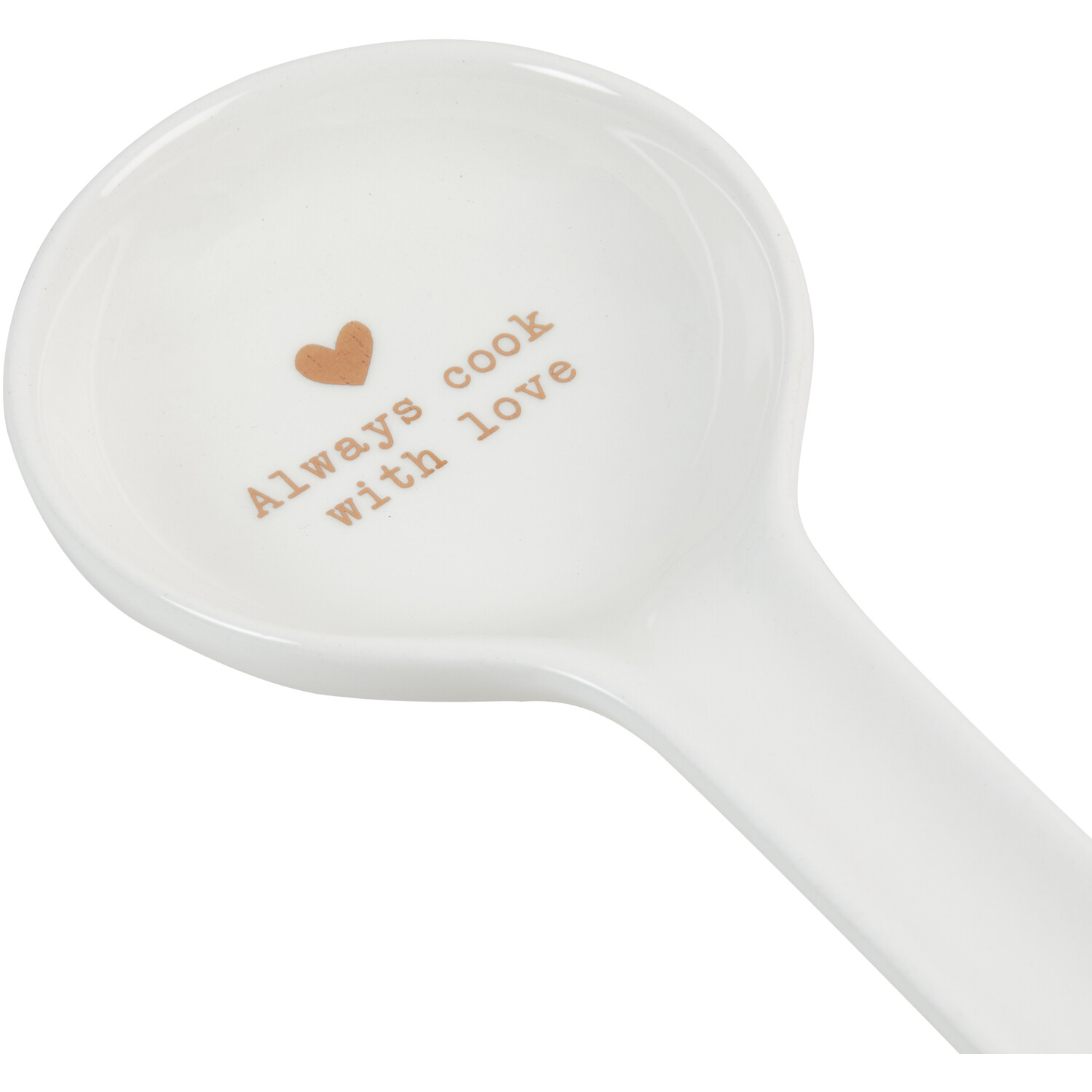 Gold Heart Large Spoon Rest Image 3