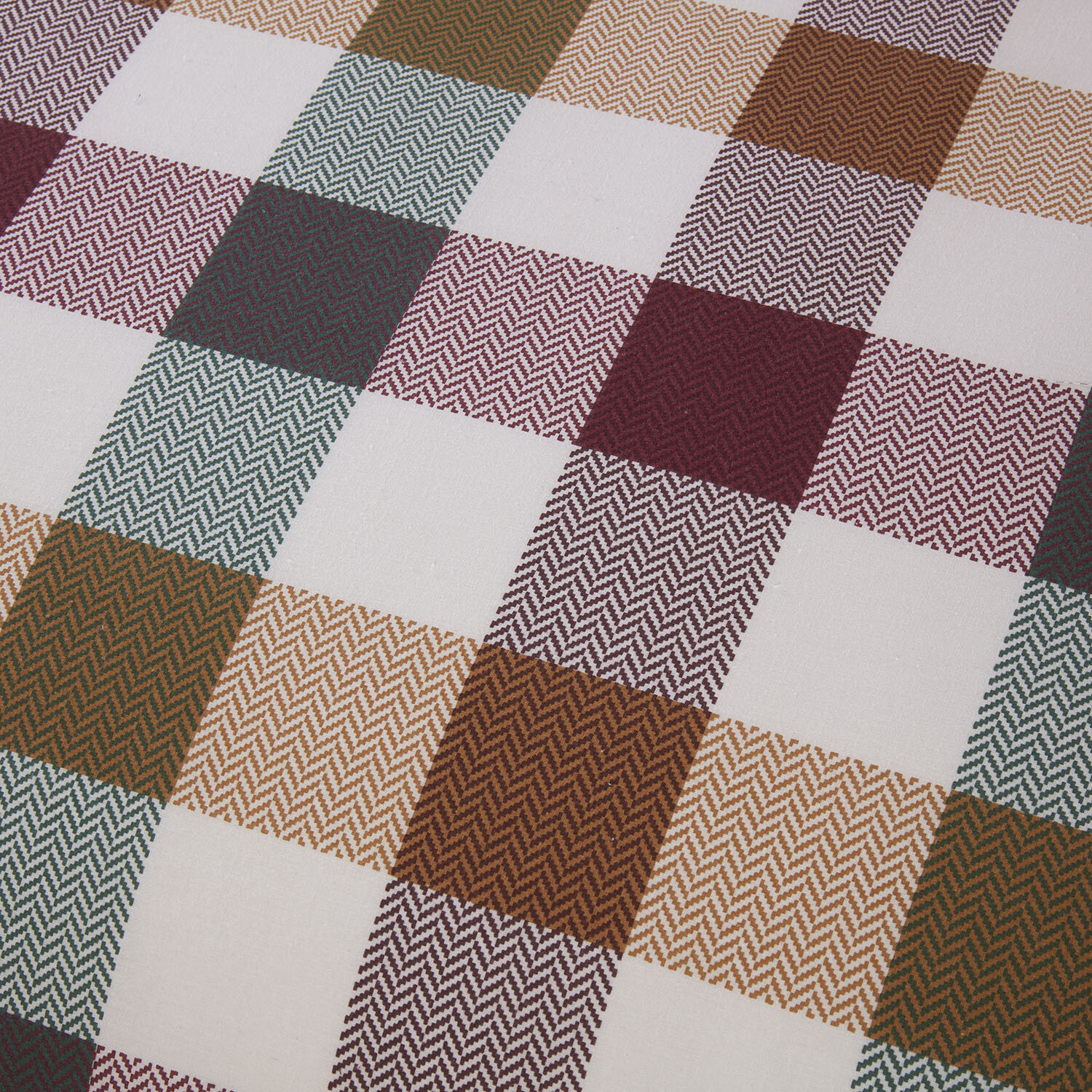 Skye Check Duvet Set - Burgundy / King Image 5