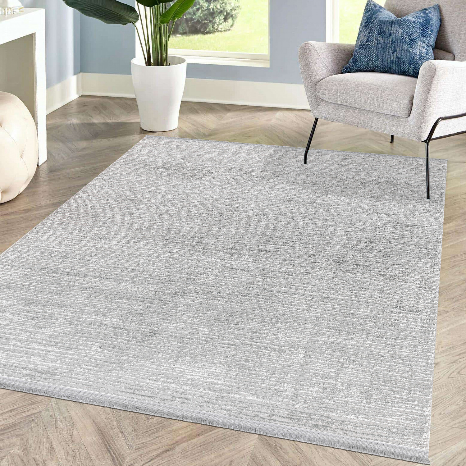 Selene Stripes Rug  - Grey / 120cm Image 2