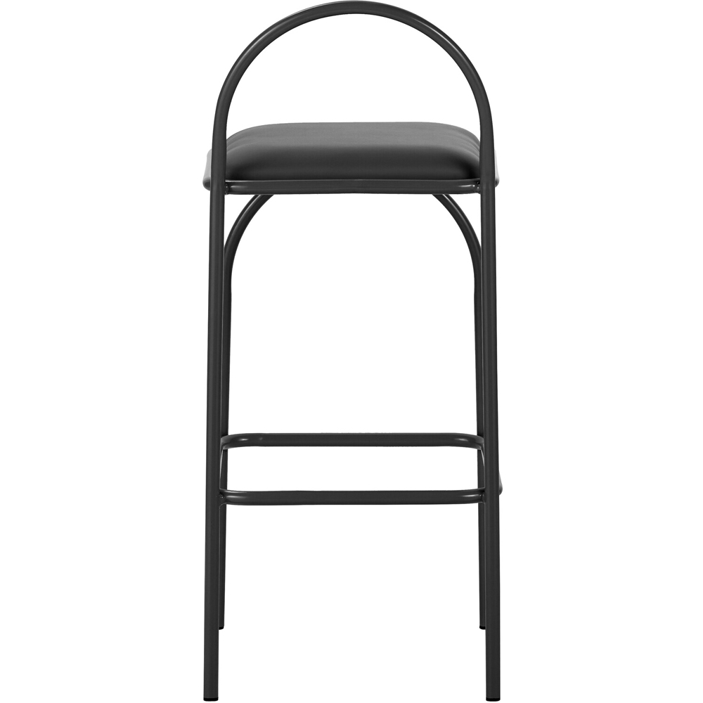 Rounded Barstool Black  - Black Image 3