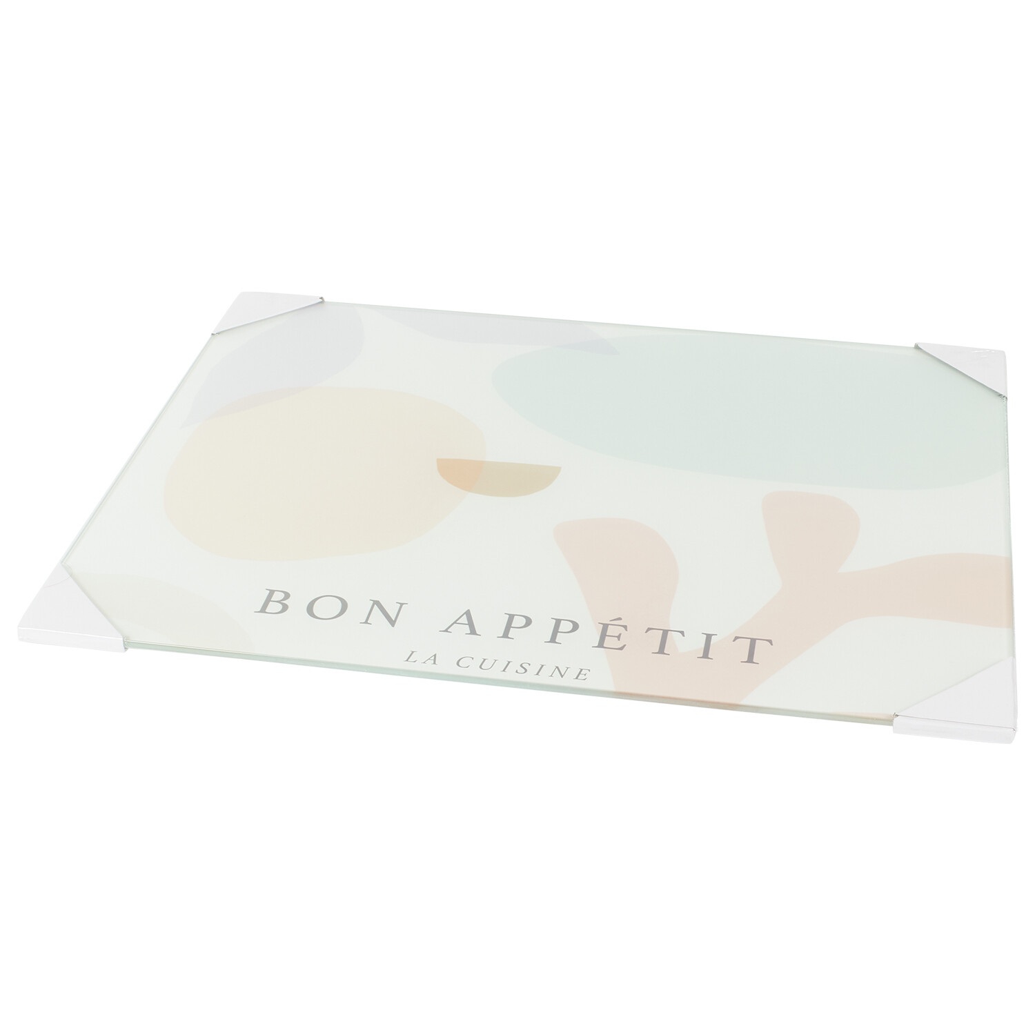 Abstract Glass Worktop Saver White Image 2